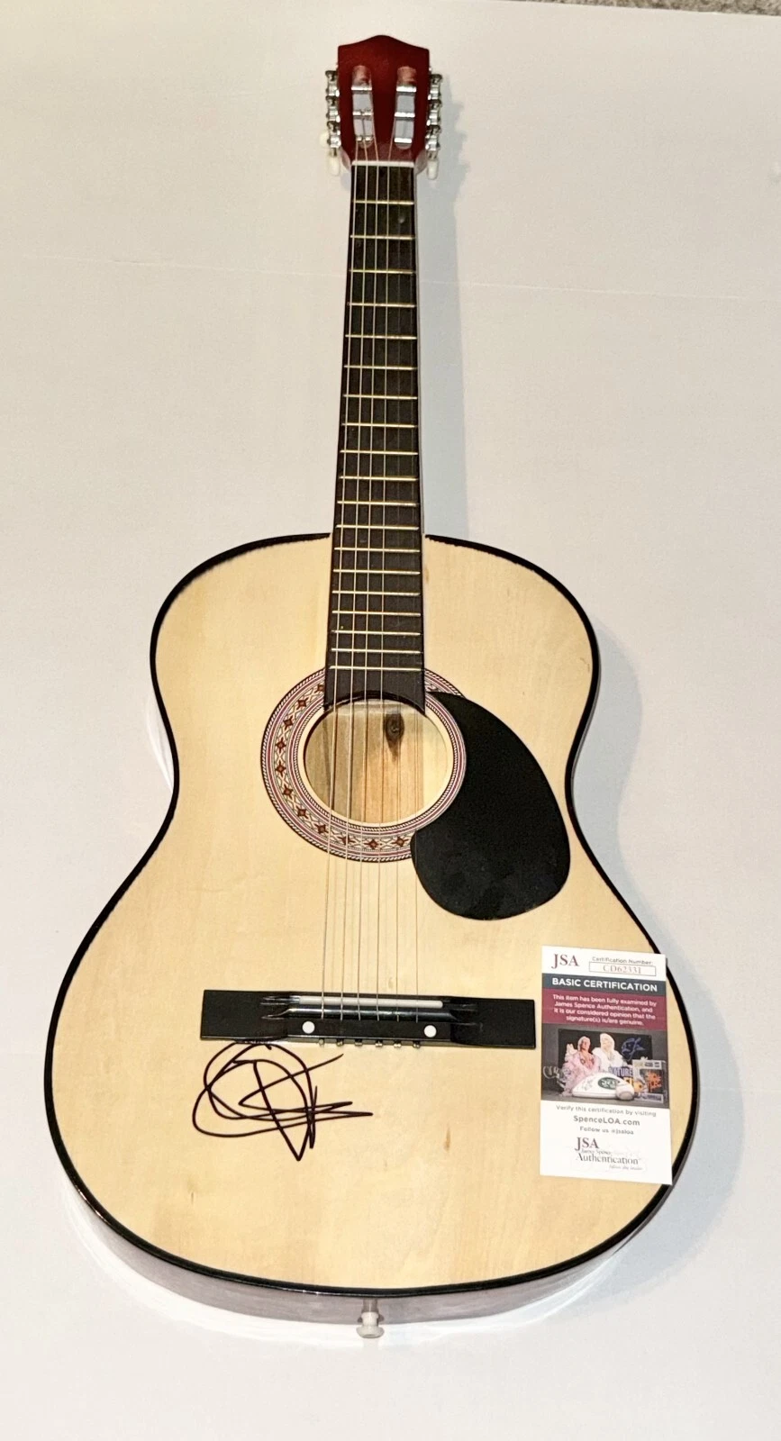 Jose Feliciano Feliz Navidad Singer signed Acoustic Guitar autographed JSA COA
