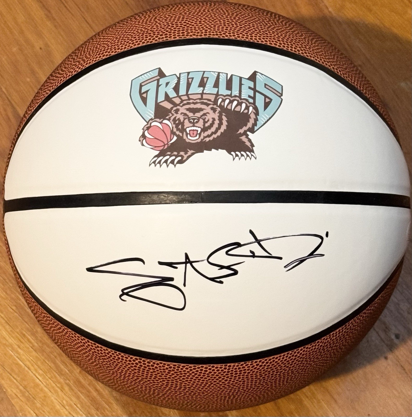 Shareef Abdur-Rahim Signed Autographed Memphis Grizzlies Logo Basketball JSA COA