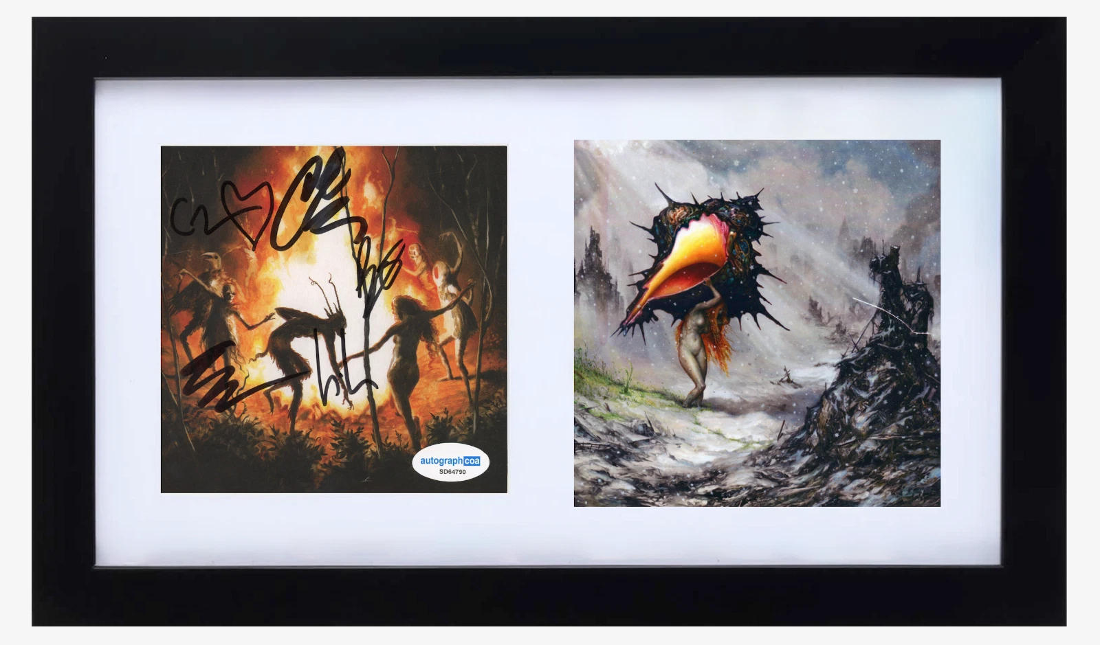 Circa Survive Signed Autograph The Amulet CD Cover Framed Anthony Green x5 ACOA