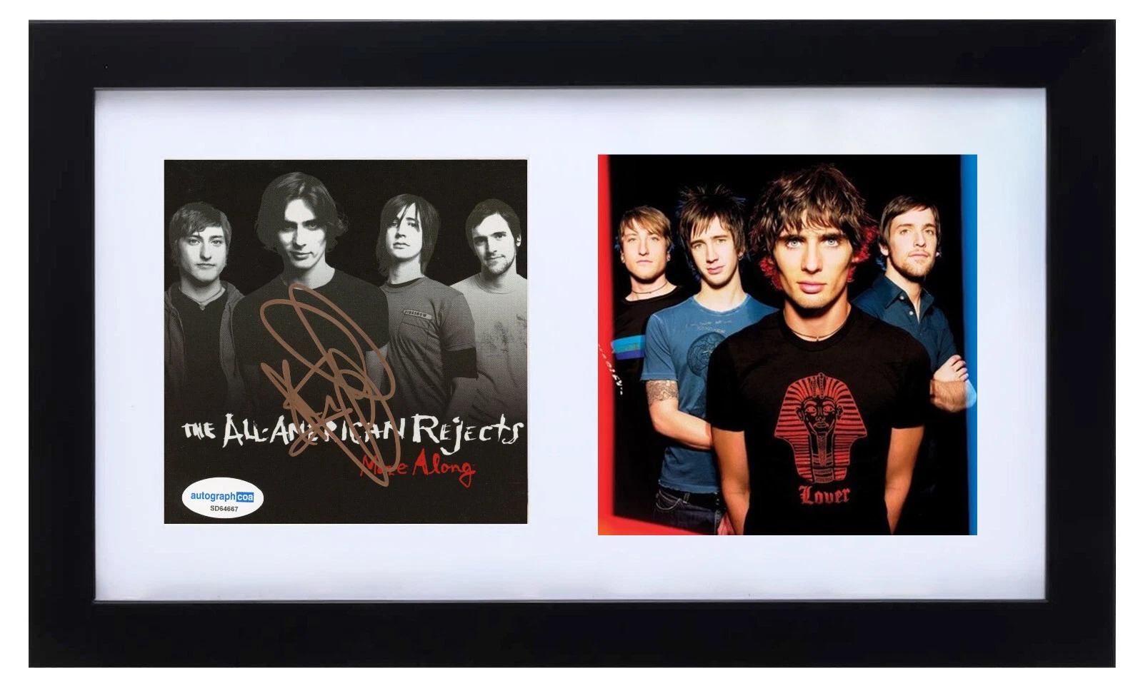 Tyson Ritter Signed Autograph All American Rejects Move Along CD Framed ACOA COA