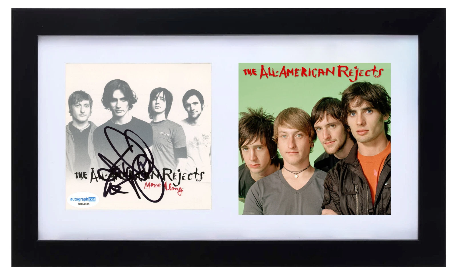 Tyson Ritter All American Rejects Signed Autograph Move Along CD Framed ACOA COA