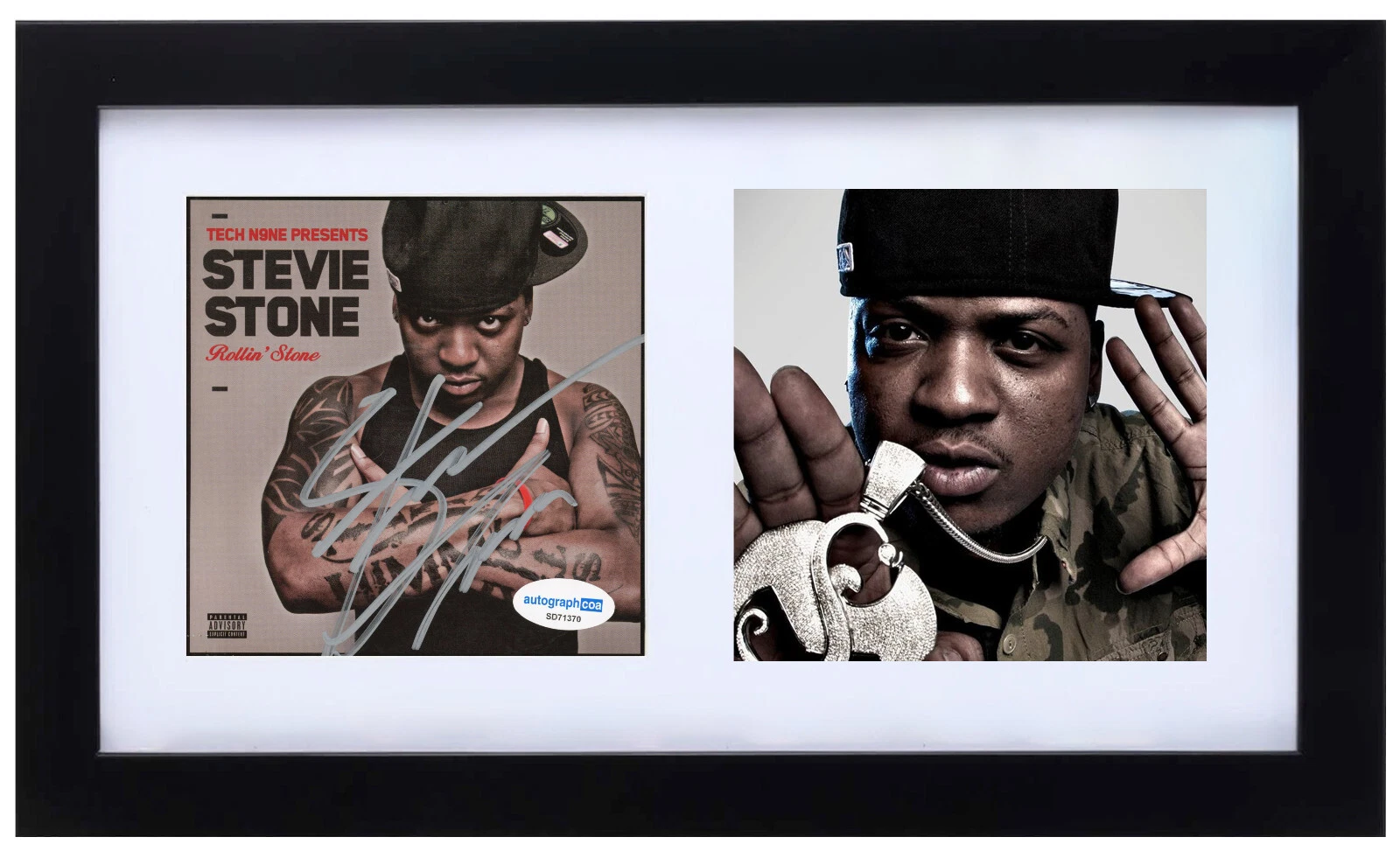 Stevie Stone Signed Rollin' Stone CD Framed Rapper Tech N9ne Strange Music ACOA
