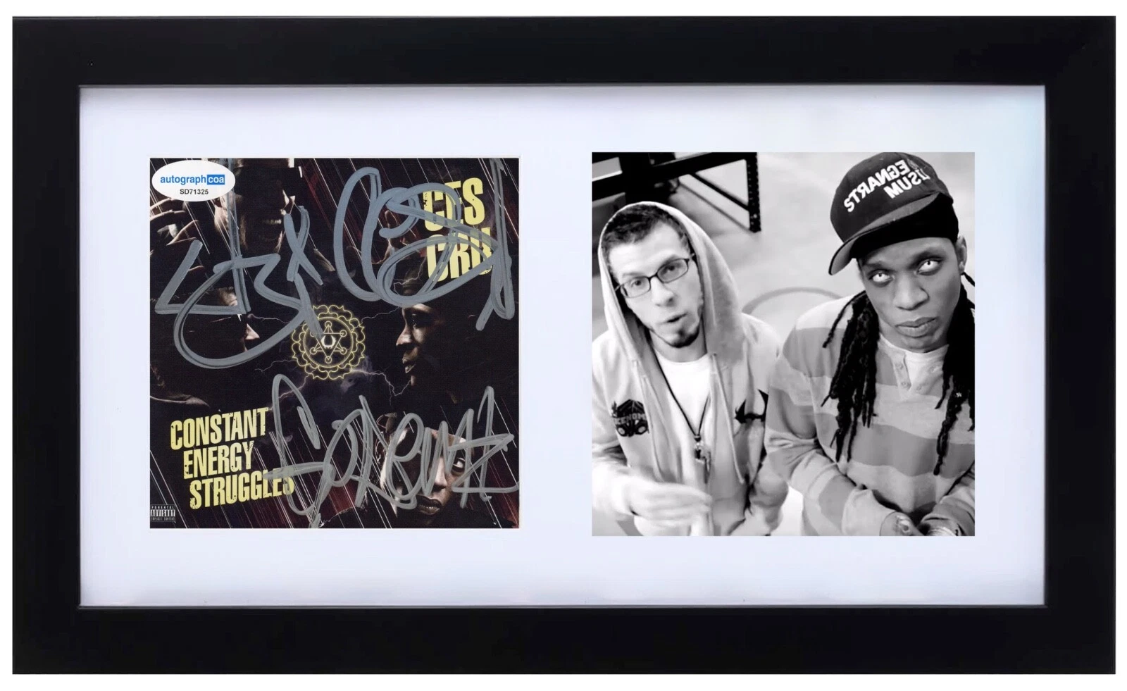 Ces Cru Signed Autograph Constant Energy Struggles CD Cover Framed Hip Hop ACOA
