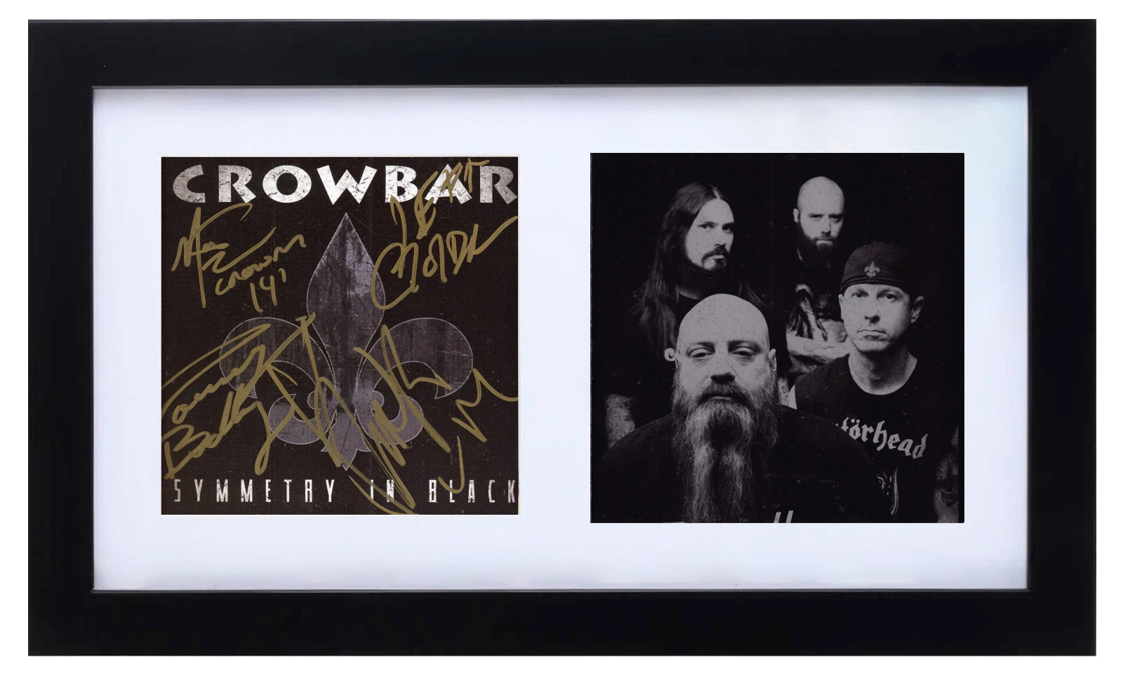CROWBAR Signed Symmetry in Black Framed CD Kirk Windstein Band Down Pantera ACOA