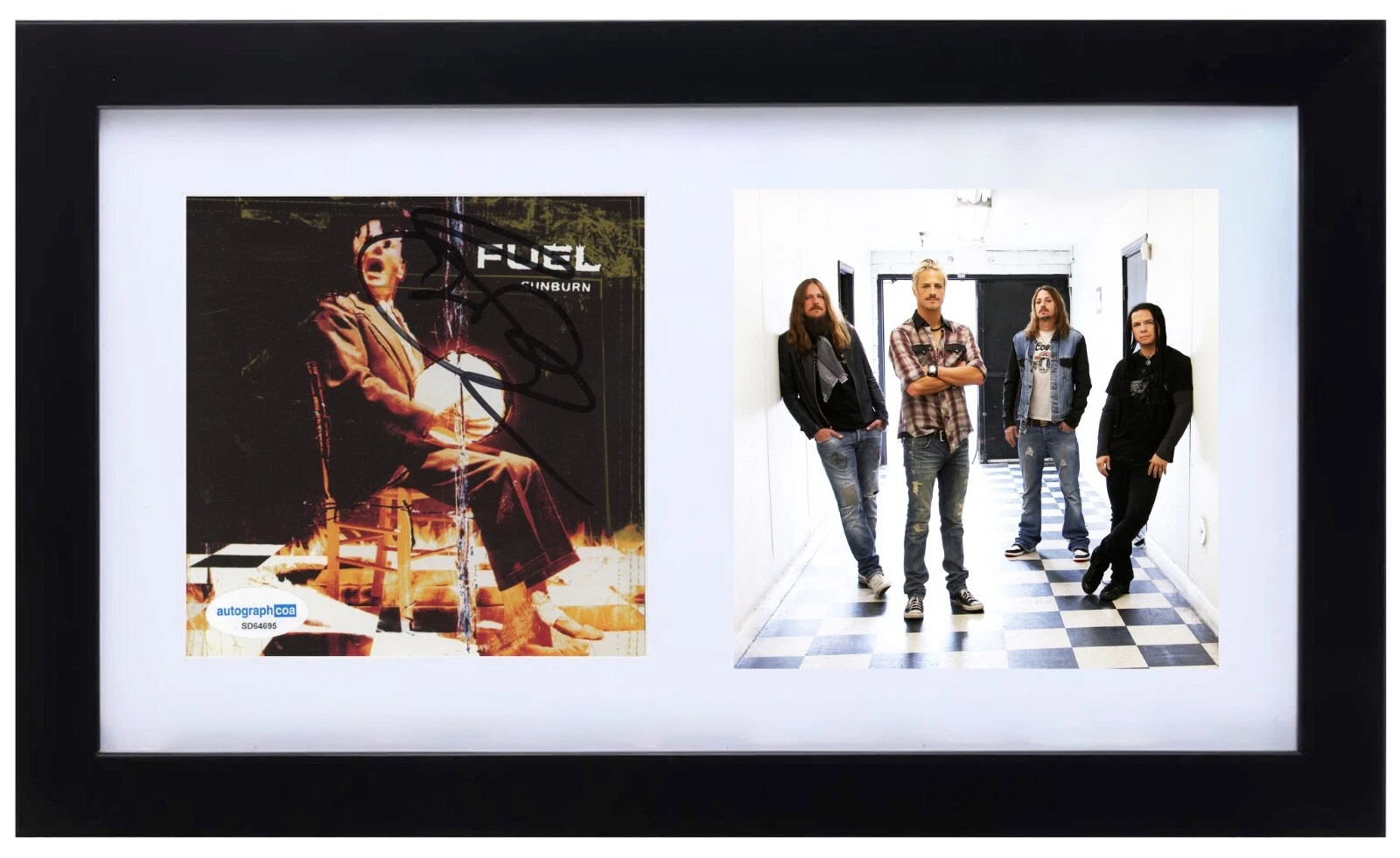 Brett Scallions FUEL Sunburn Signed Autograph Framed CD Cover Band Singer ACOA