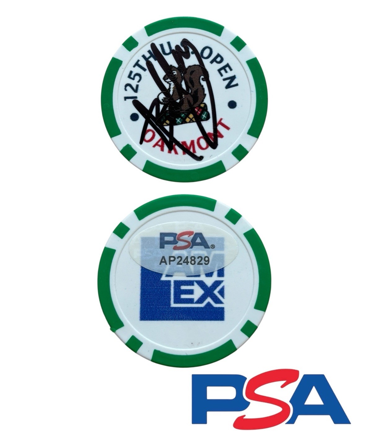 Jose Luis Ballester Signed 2025 125th US OPEN Golf Ball Marker PSA AUTO OAKMONT