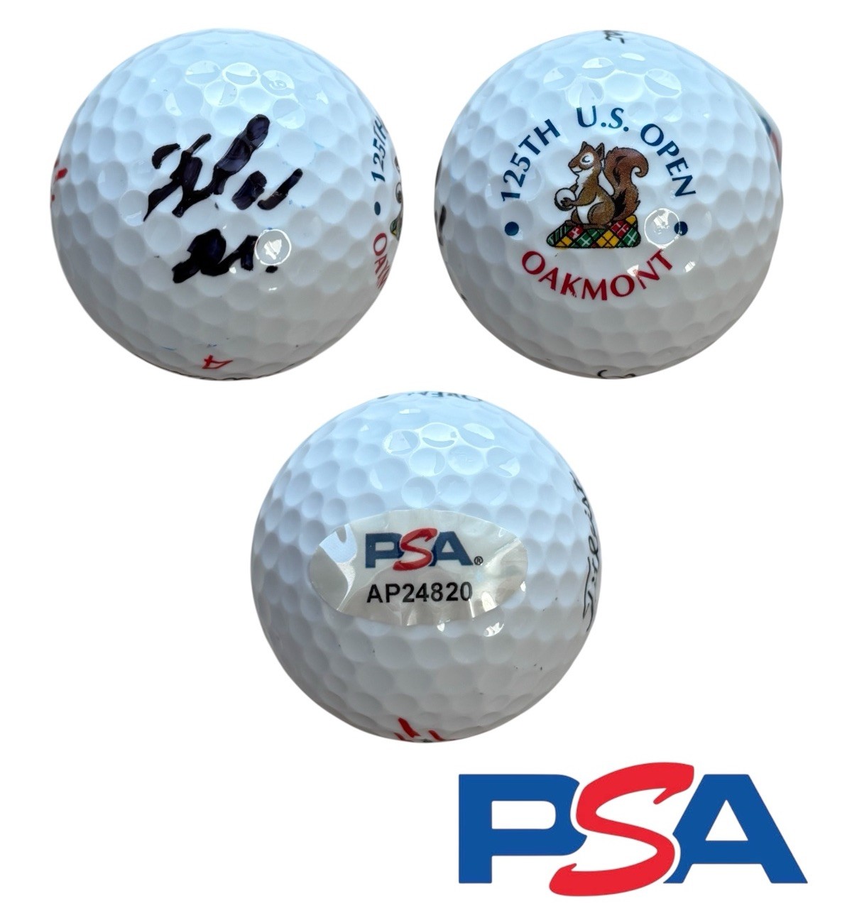 Maverick McNealy Signed 2025 125th US OPEN CHAMPIONSHIP Golf Ball PSA OAKMONT