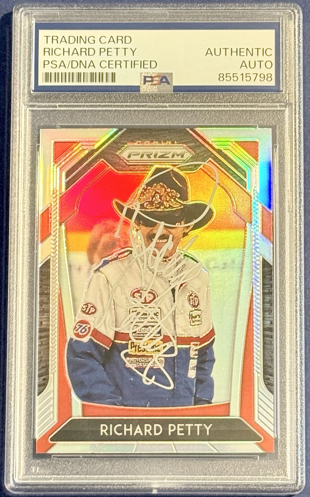 2020 PANINI PRIZM RACING SILVER #KING RICHARD PETTY SIGNED CARD AUTO PSA SLABBED COLLECTIBLE MEMORABILIA