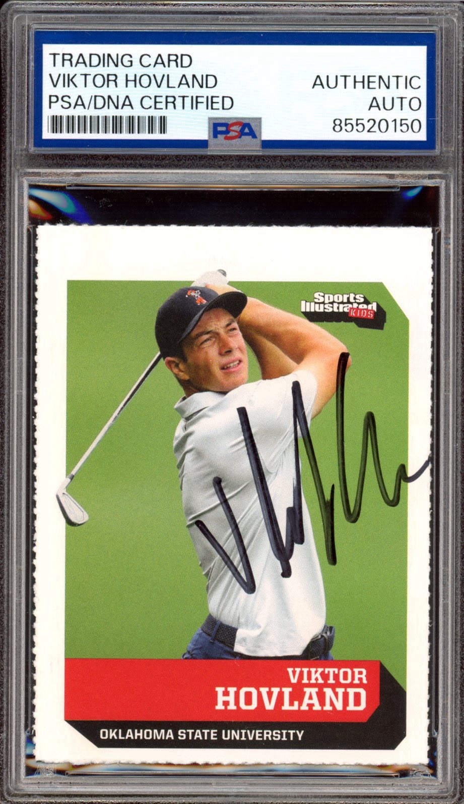 2019 SI For Kids #839 Viktor Hovland Signed Rookie Card PSA/DNA AUTO RC PGA GOLF
