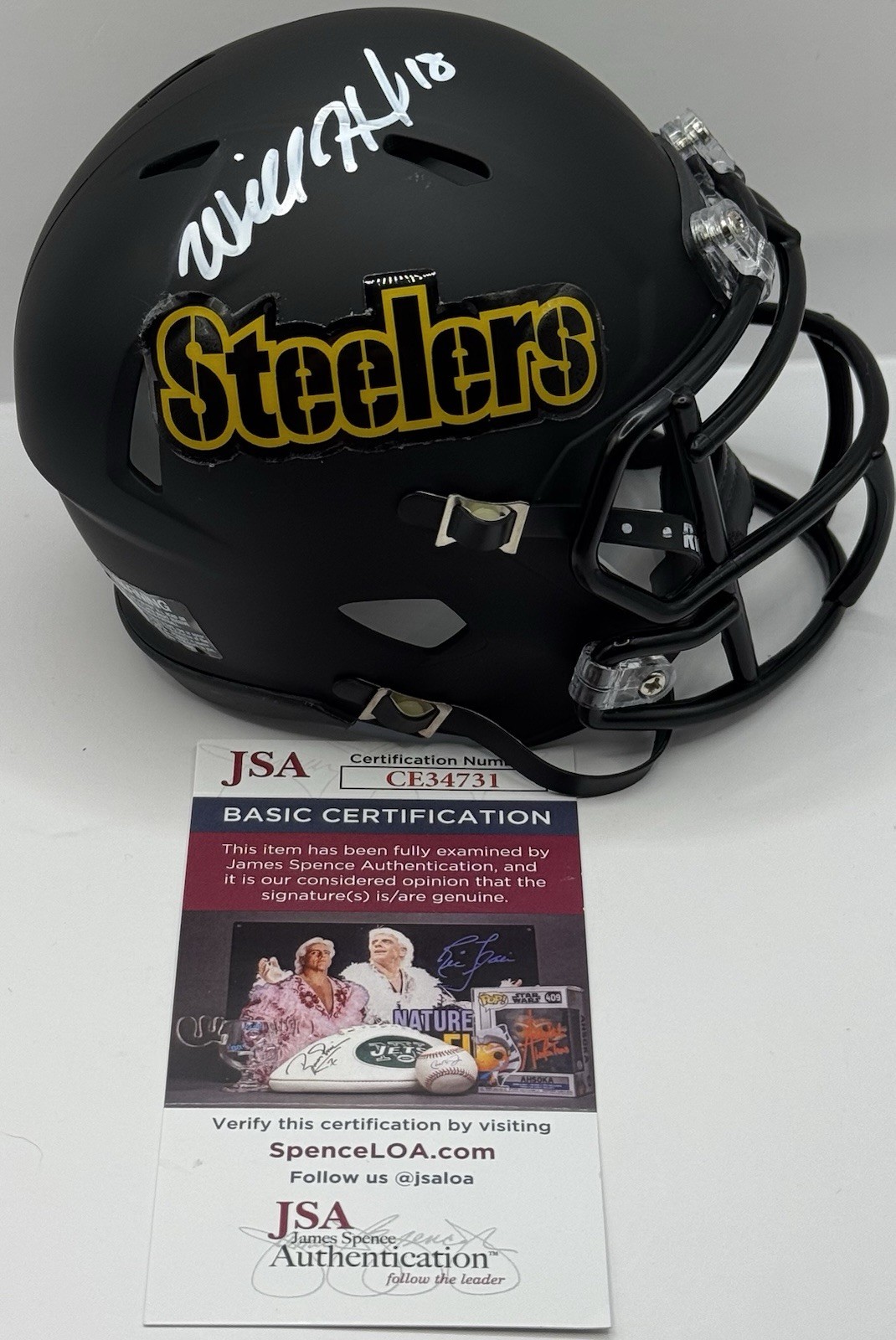Will Howard Signed Autographed Pittsburgh Steelers Mini Helmet JSA COA