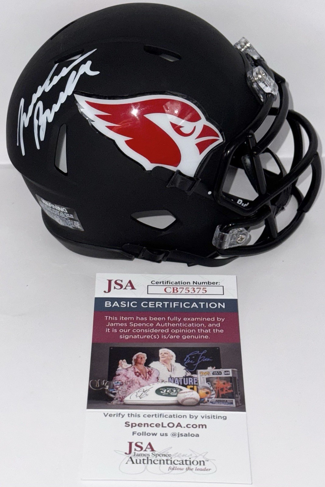 Jordan Burch Signed Autographed Arizona Cardinals Mini Helmet JSA COA