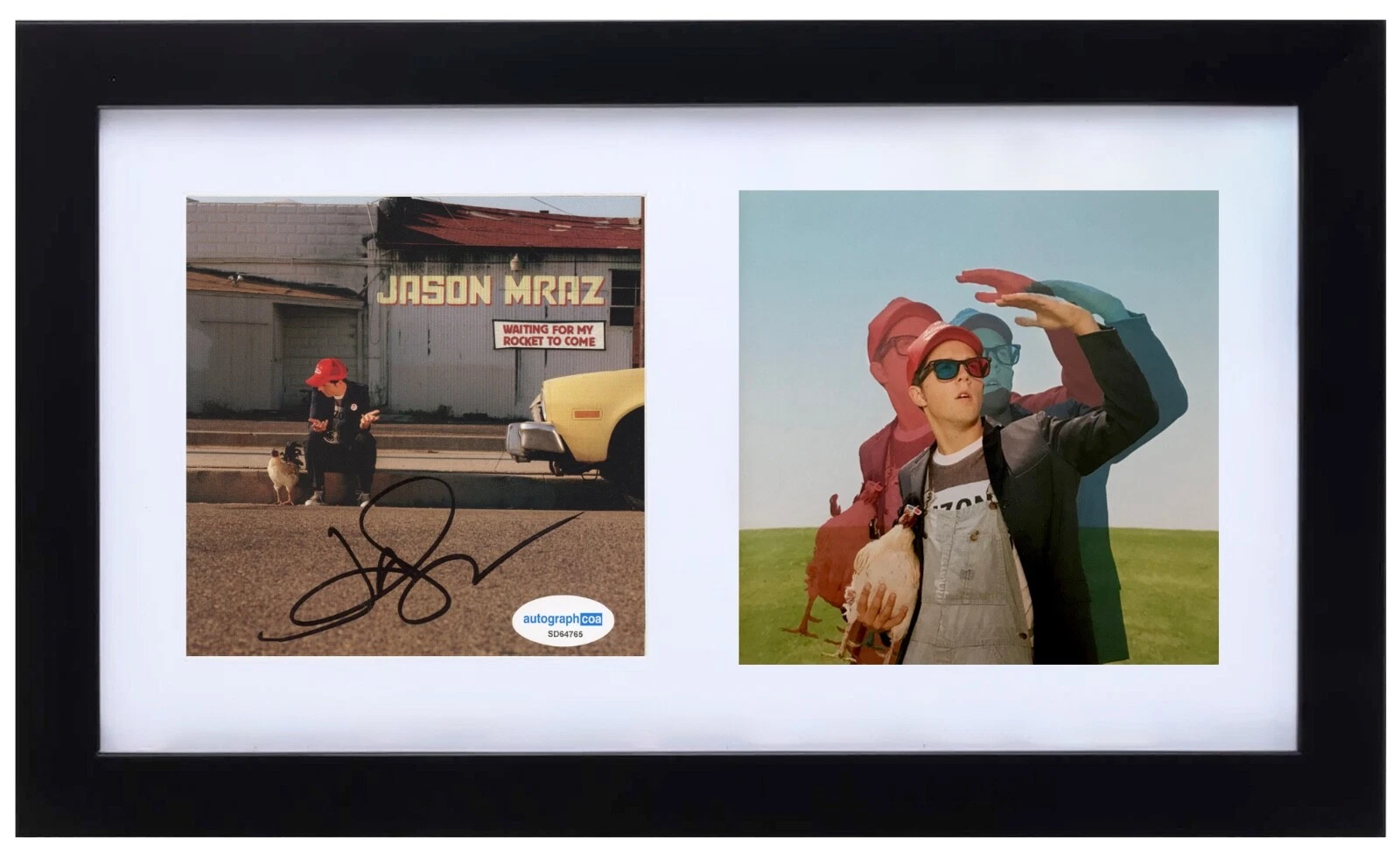 Jason Mraz Signed Autograph Waiting For My Rocket To Come CD Framed Display ACOA