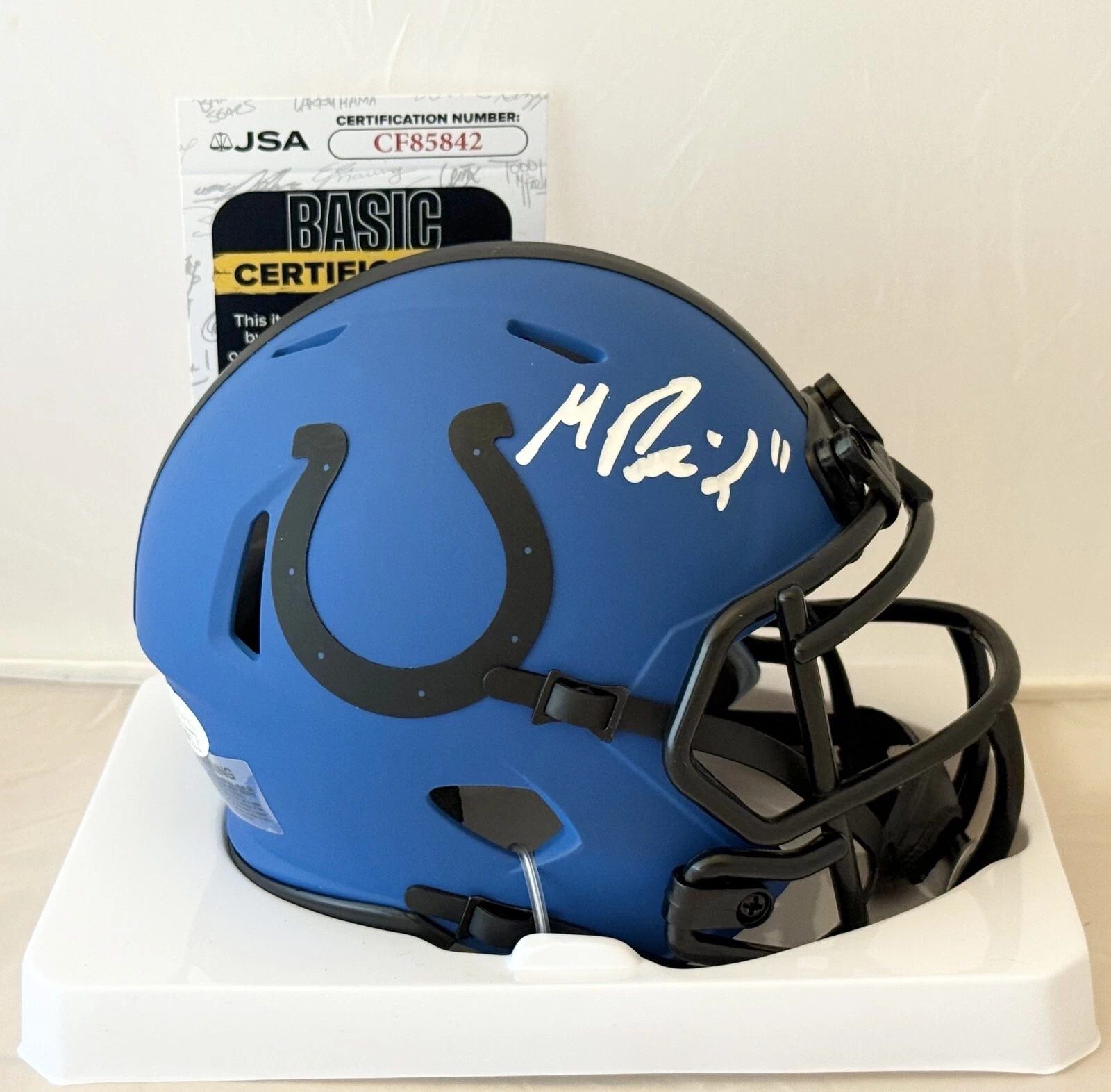 Michael Pittman Jr. signed Indianapolis Colts Rave mini helmet autographed JSA