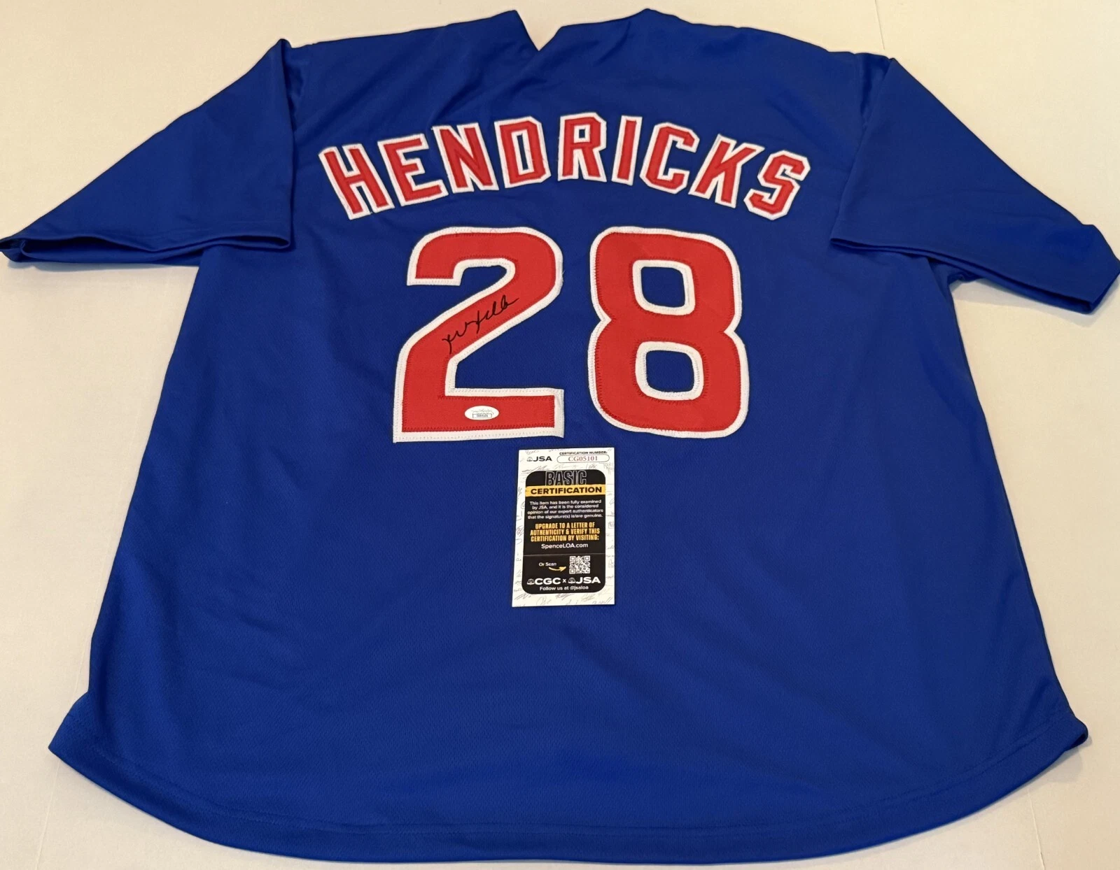 Kyle Hendricks Chicago Cubs signed Custom jersey autographed JSA