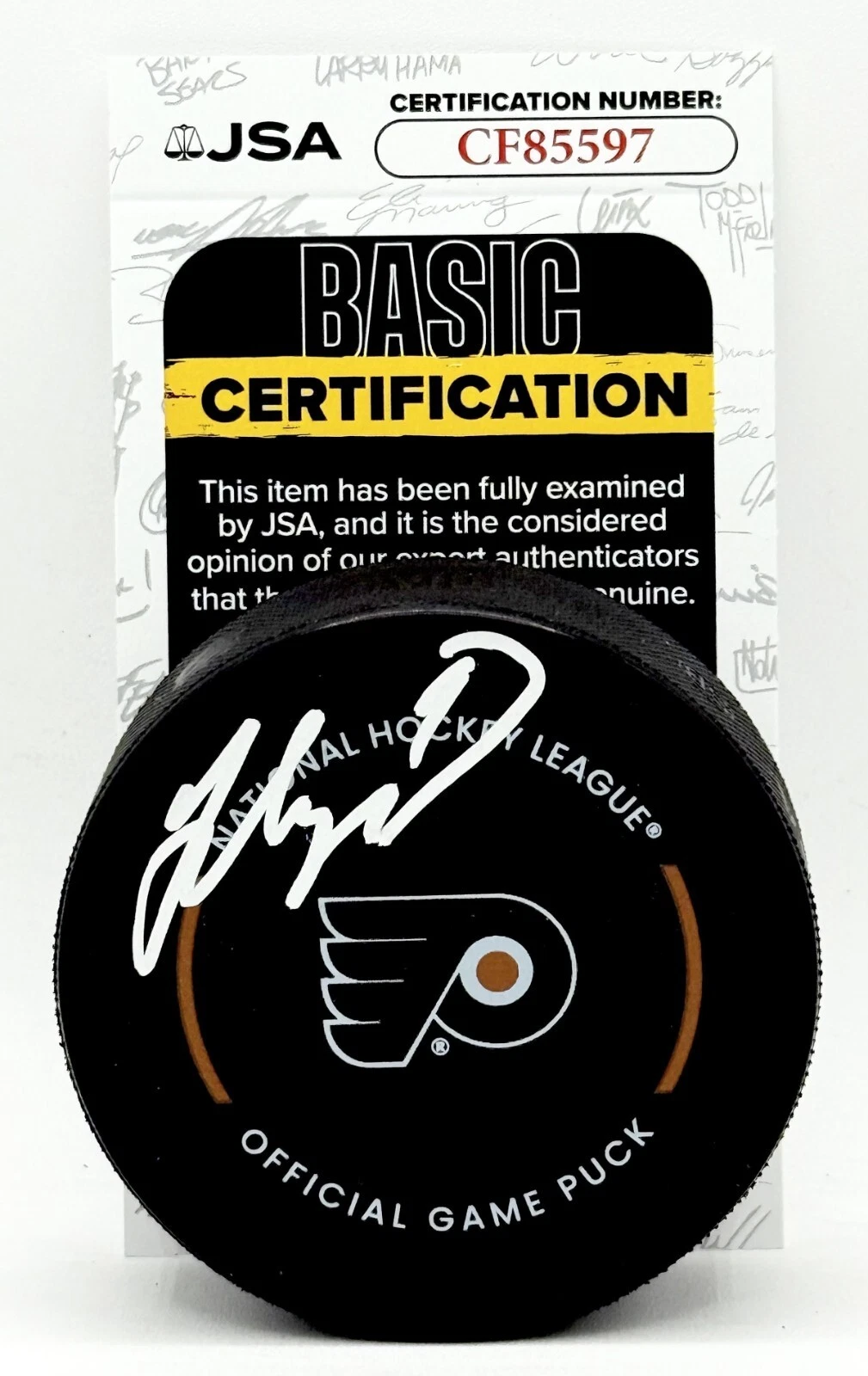 Jamie Drysdale signed Philadelphia Flyers Official Game Puck autographed JSA