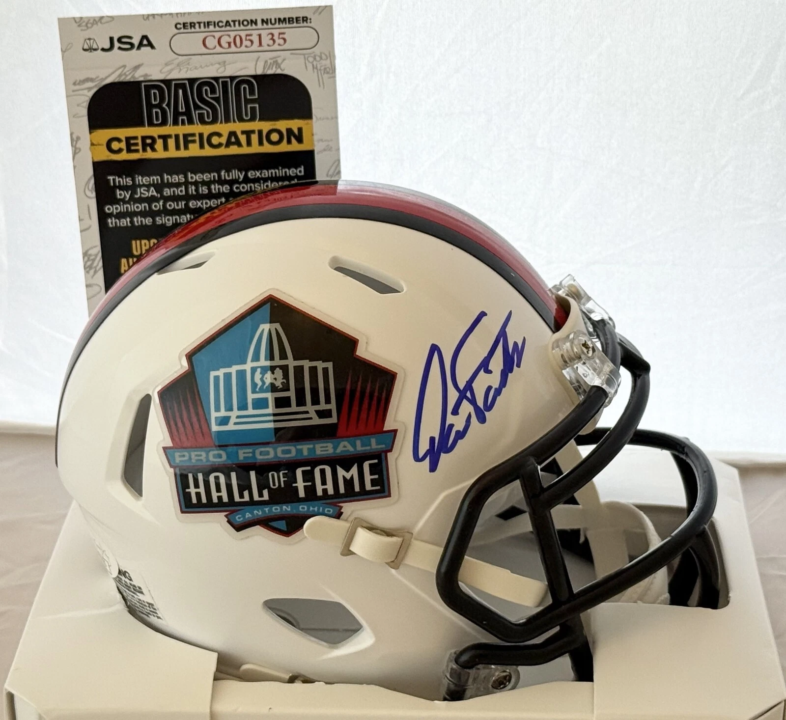 Dan Fouts Chargers signed Hall of Fame mini helmet autographed JSA