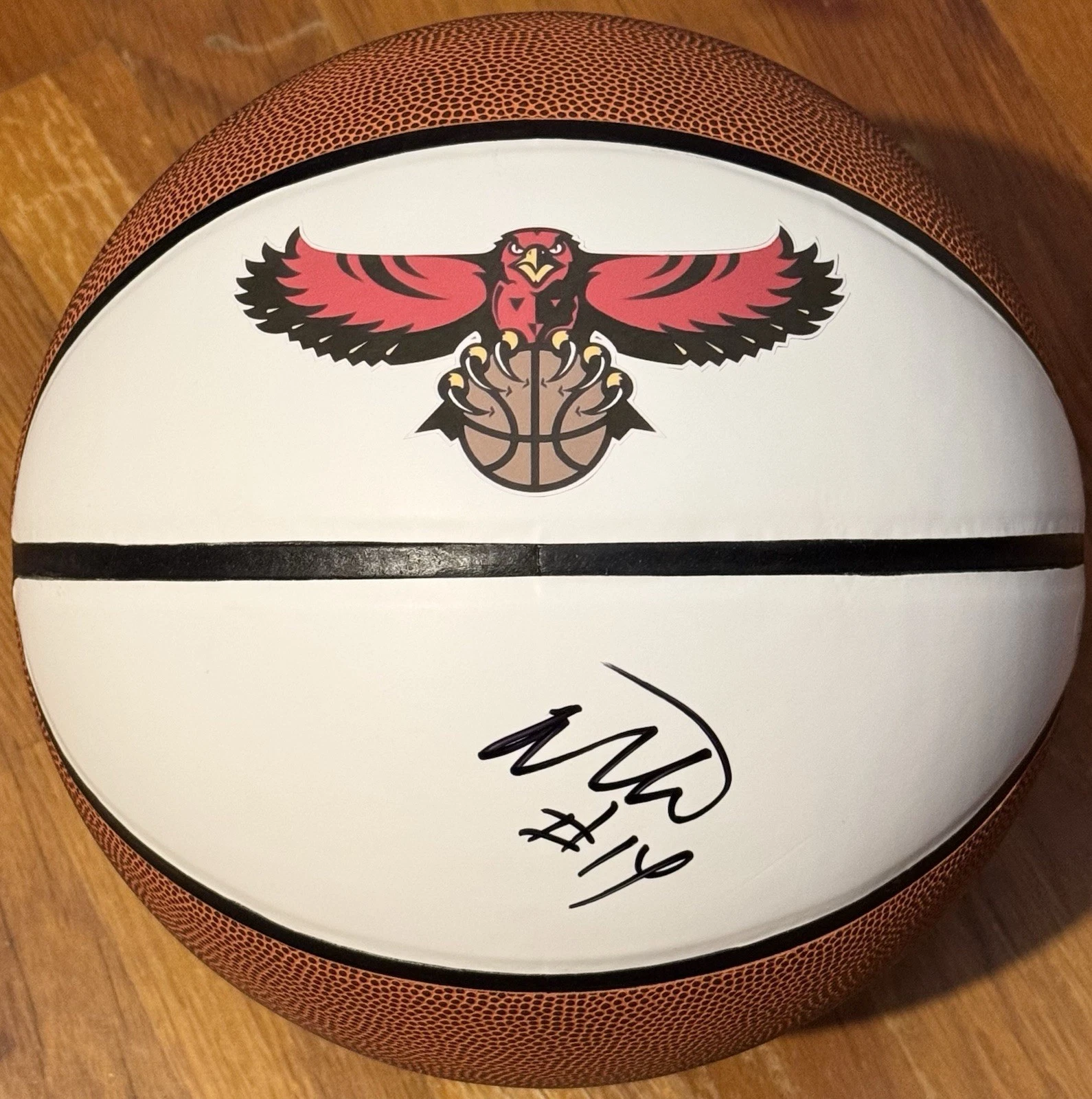Asa Newell Signed Autographed Atlanta Hawks Logo Basketball JSA COA