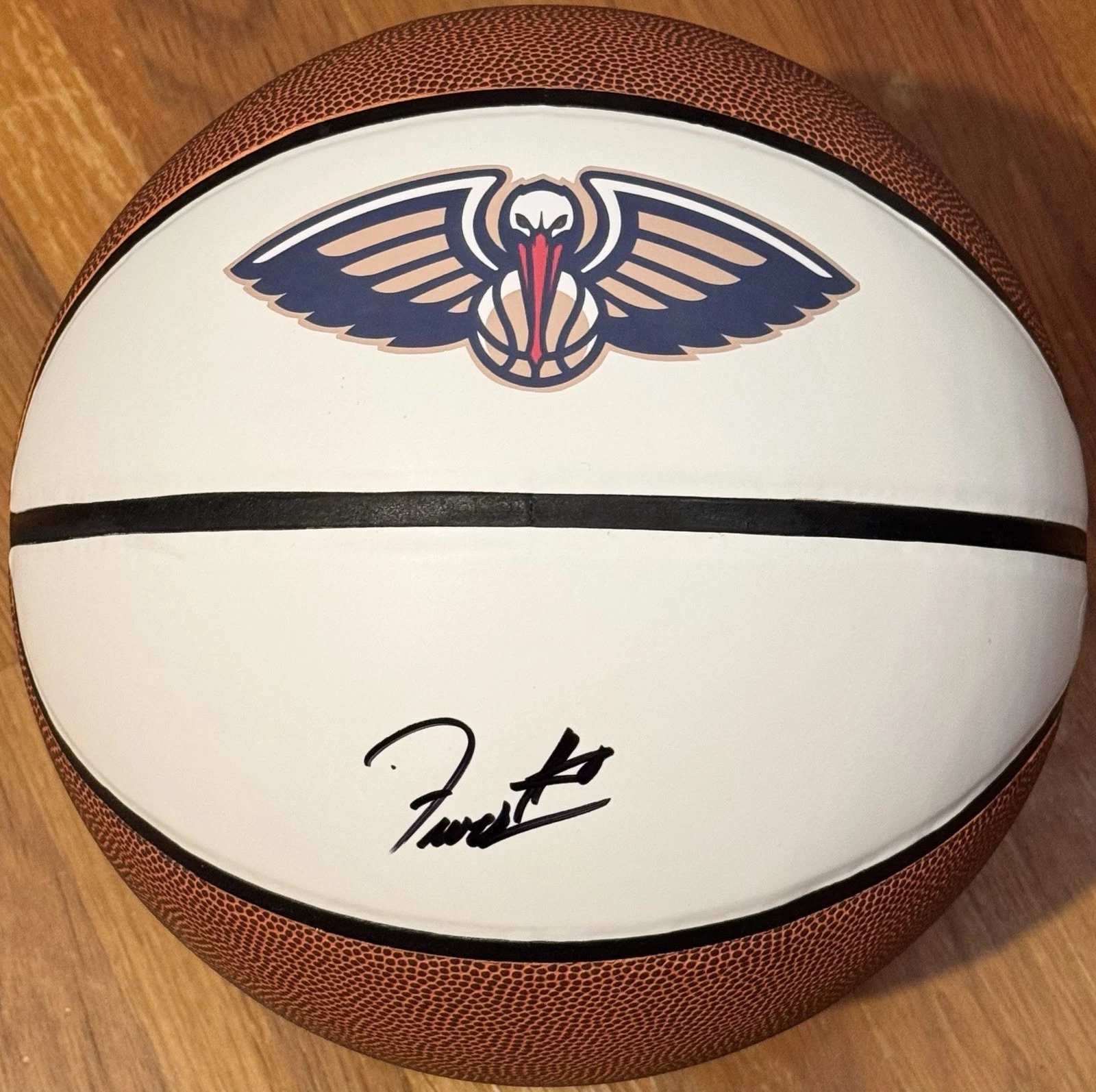 Jeremiah Fears Signed Autographed New Orleans Pelicans Logo Basketball JSA COA