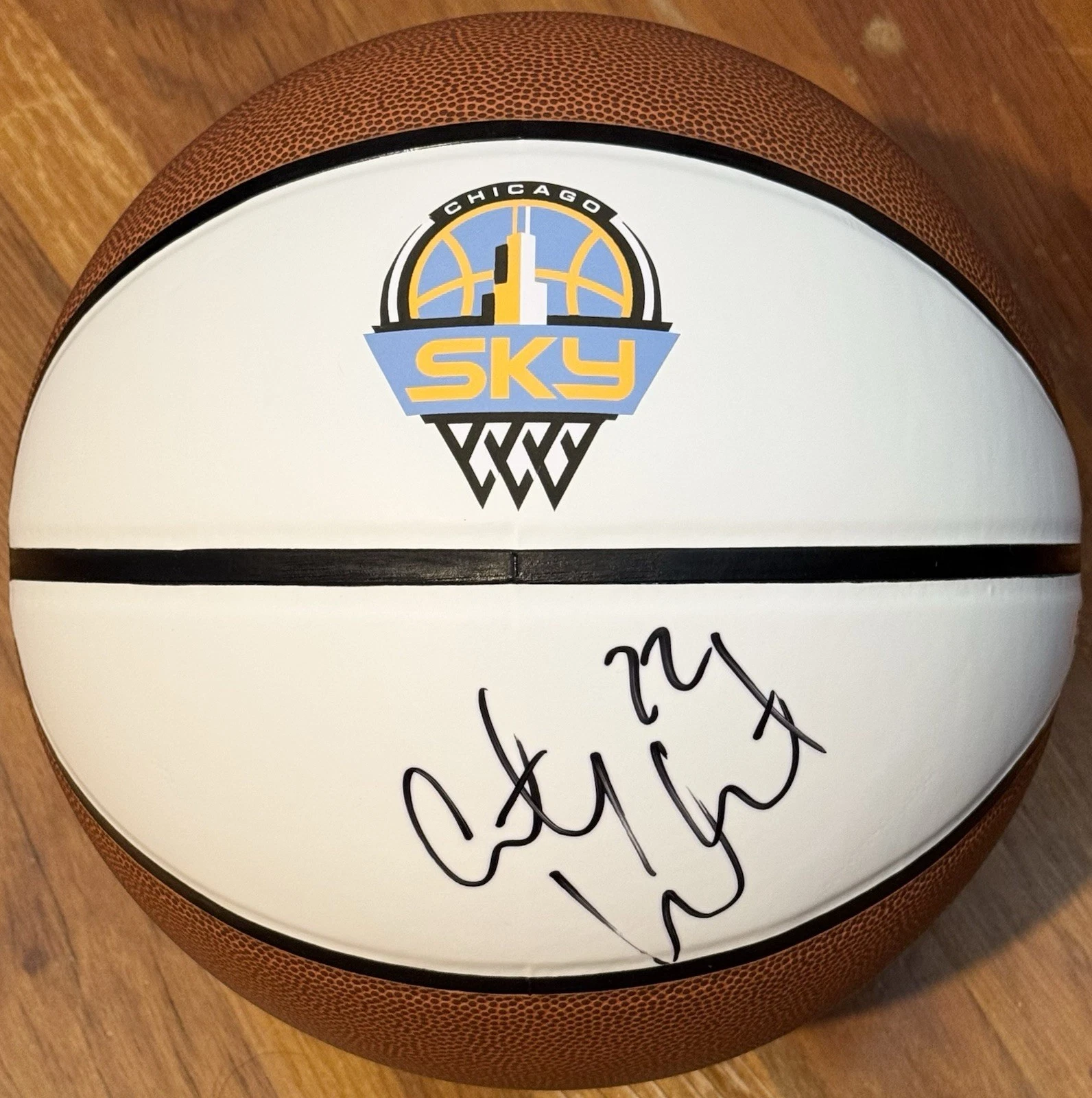 Courtney Vandersloot Signed Autographed Chicago Sky Full Size Basketball PSA/DNA