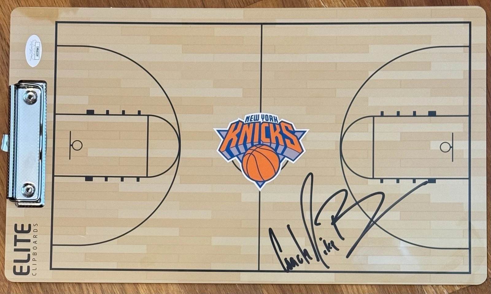Mike Brown Signed Autographed New York Knicks Coaches Clipboard JSA COA