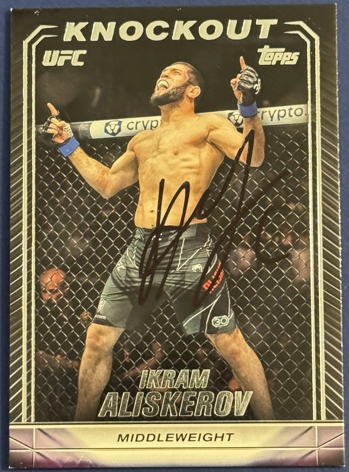 Ikram Aliskerov Signed 2024 Knockout Base UFC Card BAS Beckett COA