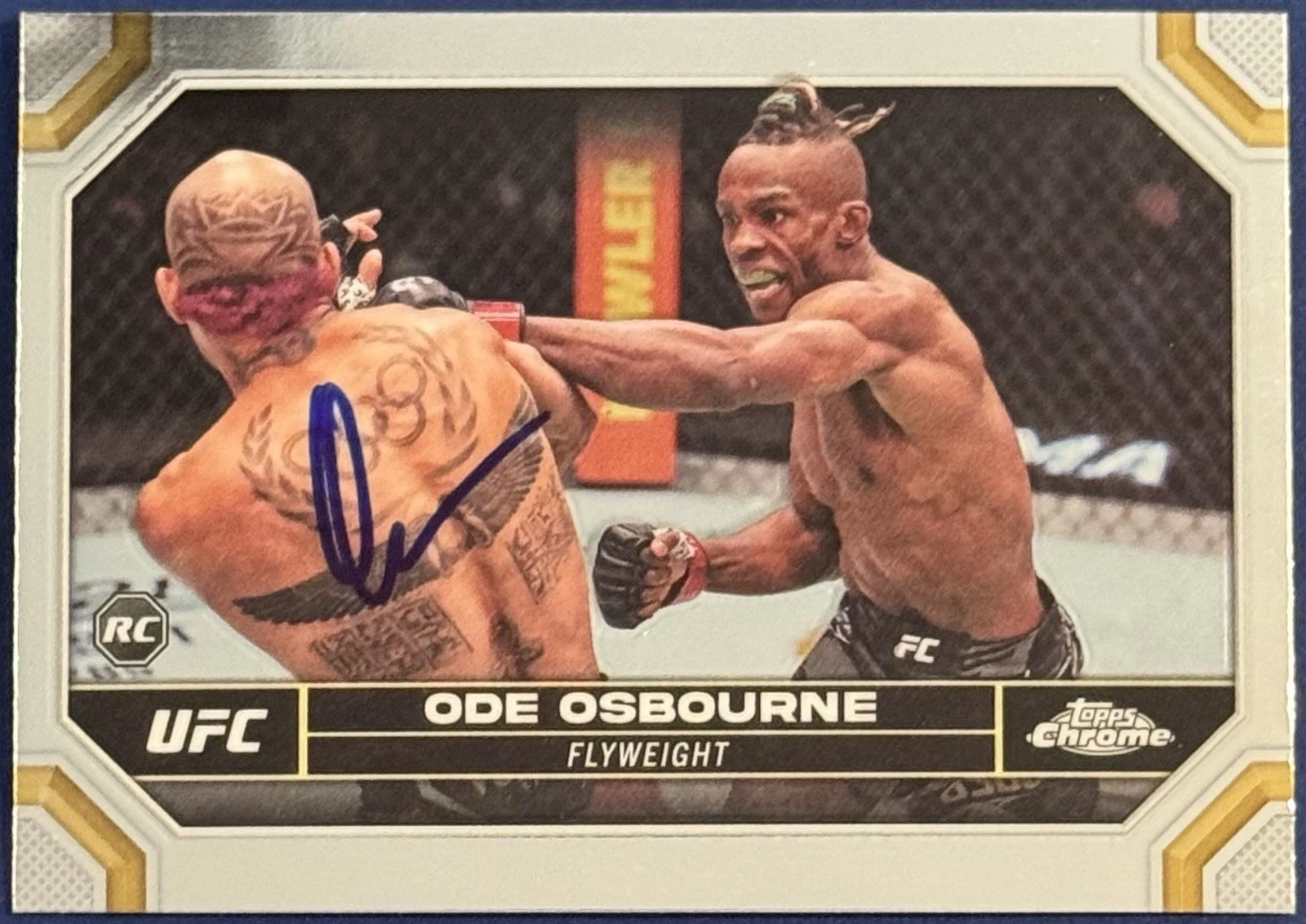 Ode Osbourne Signed 2024 Topps Chrome UFC Rookie Card BAS Beckett COA