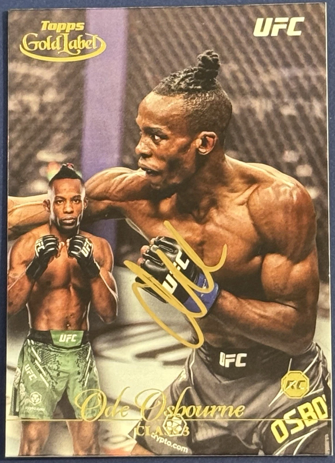 Ode Osbourne Signed 2024 Topps Gold Label UFC Rookie Card BAS Beckett COA