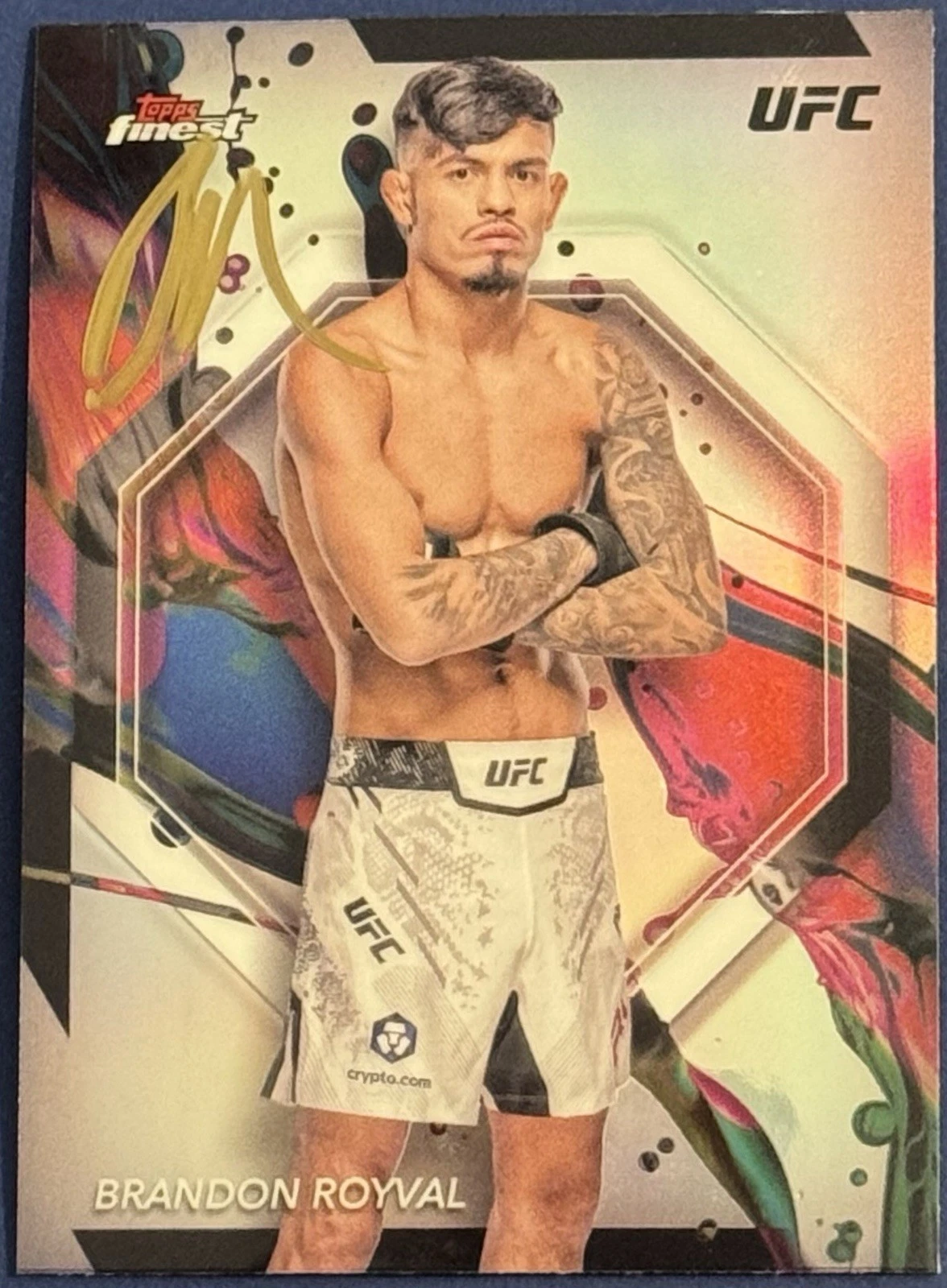 Brandon Royval Signed Auto 2024 Topps Finest Refractor Base UFC Card Beckett