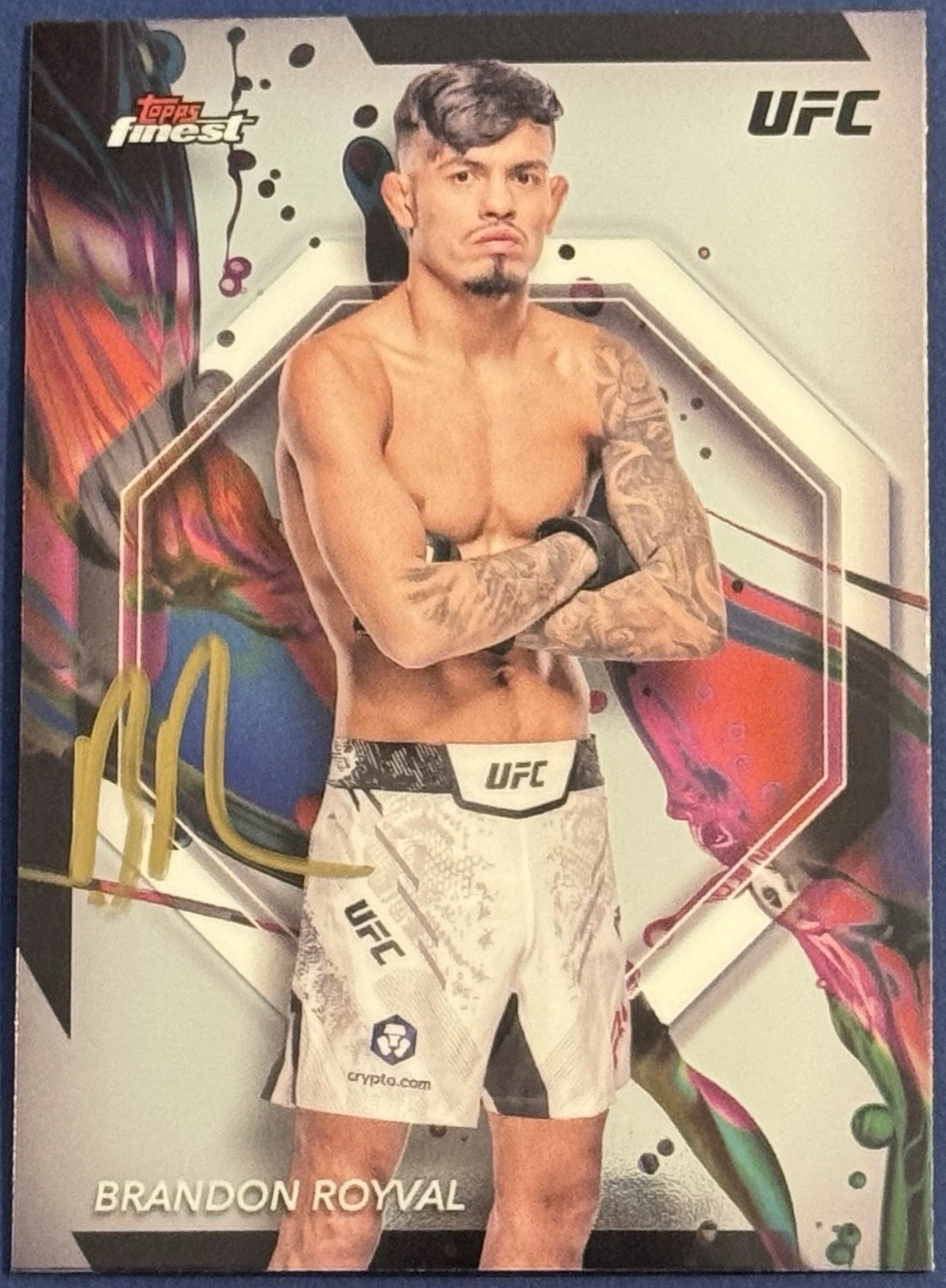 Brandon Royval Signed Auto 2024 Topps Finest Base UFC Card Beckett