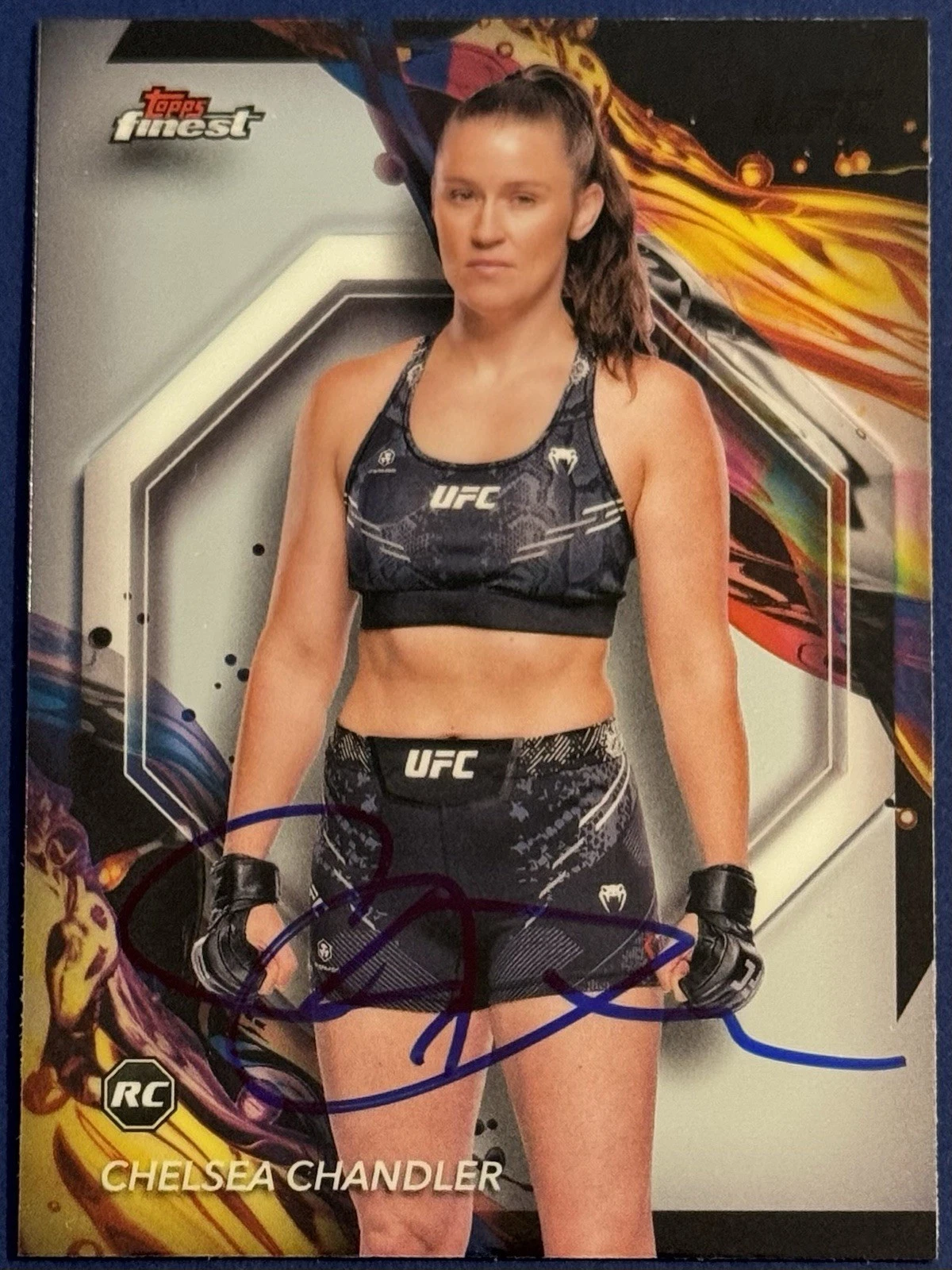 Chelsea Chandler Signed 2024 Topps Finest Uncommon UFC Card BAS Beckett COA
