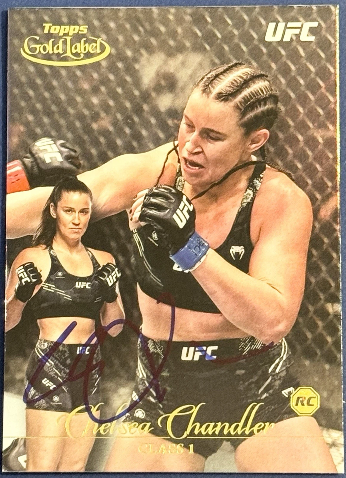 Chelsea Chandler Signed 2024 Topps Gold Label UFC Card BAS Beckett COA