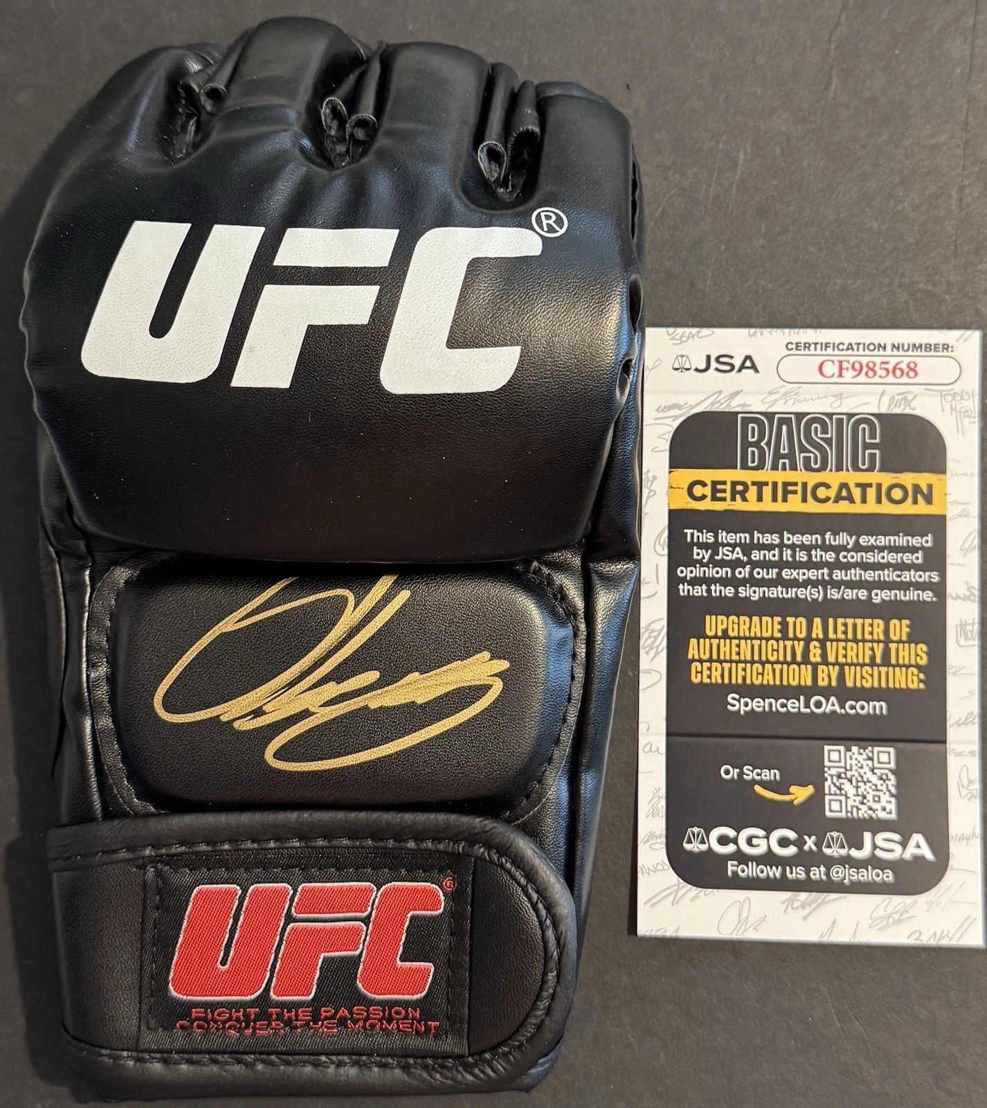 Carlos Ulberg Signed Autographed UFC Fight Glove JSA COA Jaguar