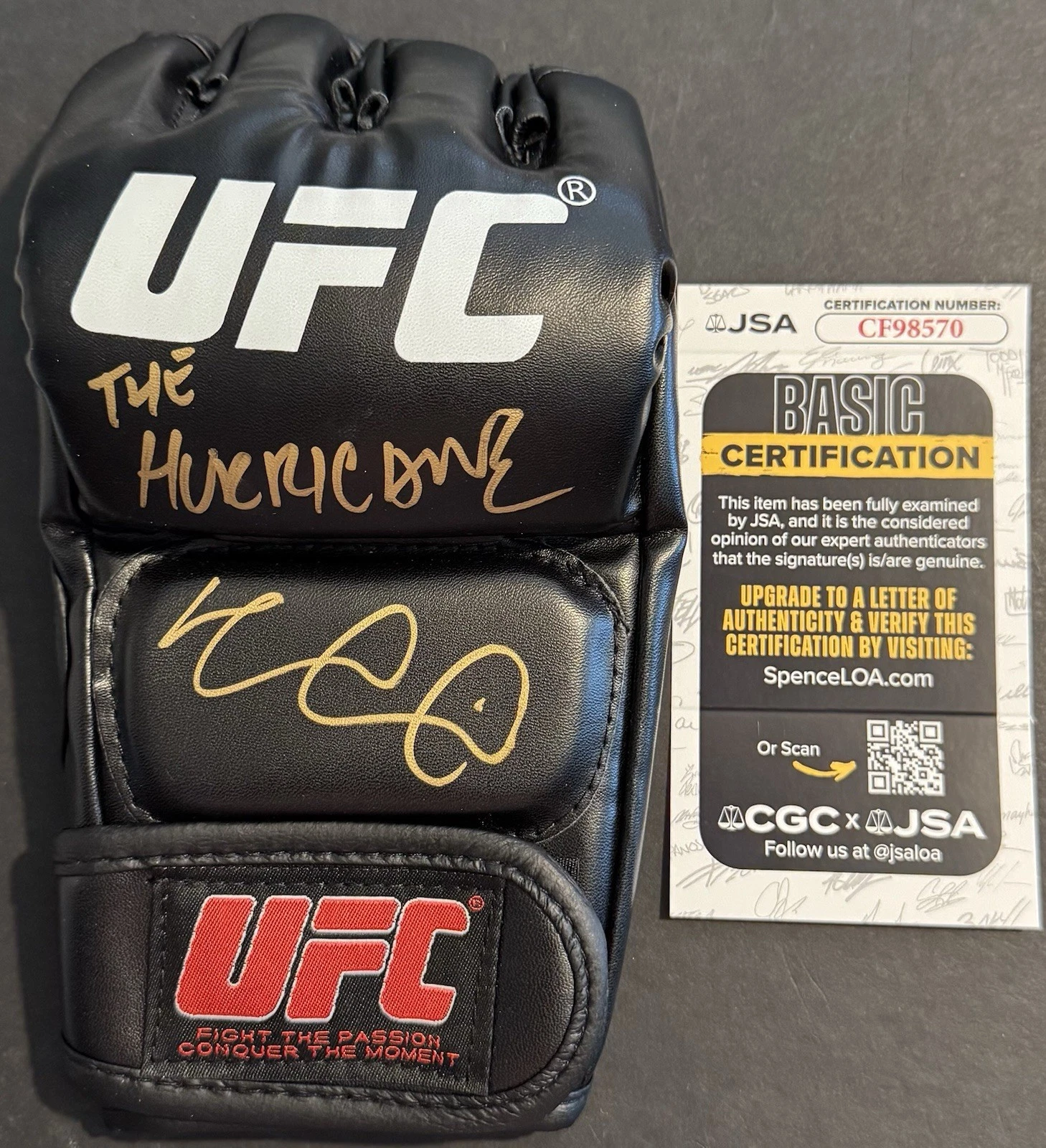 Hyder Amil Signed Autographed UFC Fight Glove JSA COA The Hurricane