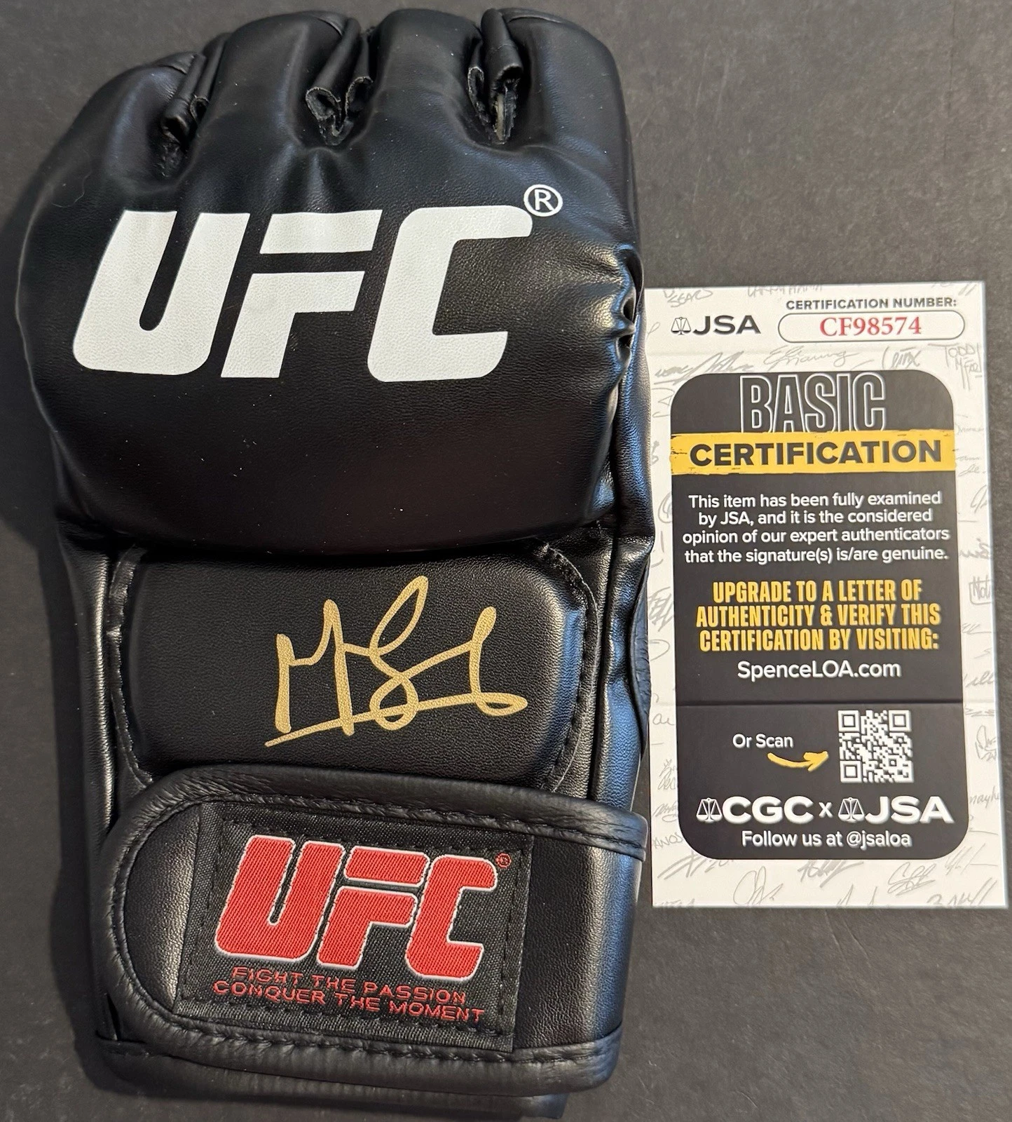 Michael Bisping Signed Autographed UFC Fight Glove JSA COA The Count