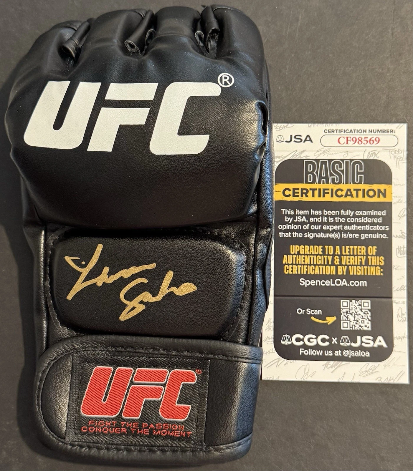 Laura Sanko Signed Autographed UFC Fight Glove JSA COA