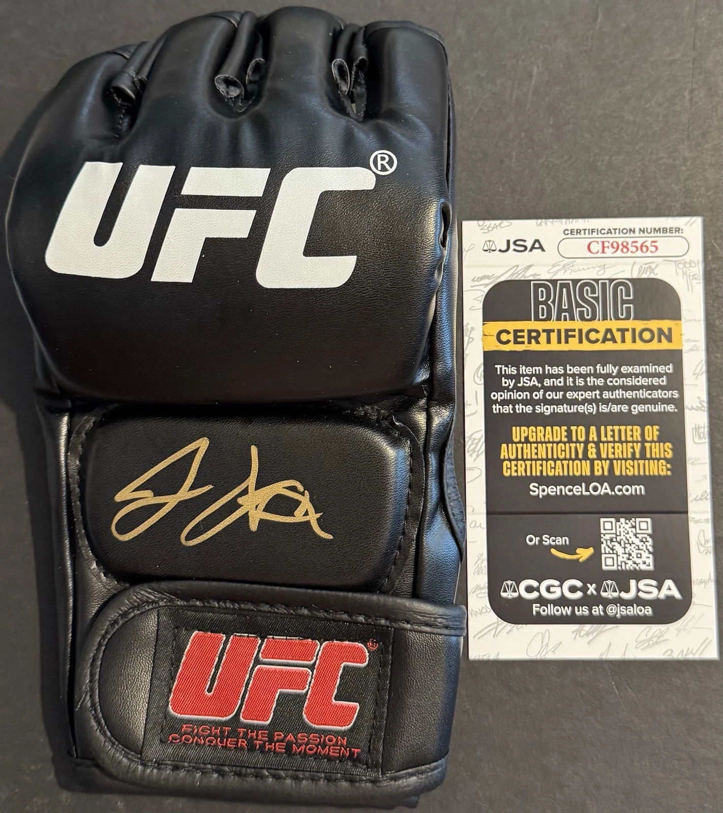 Jacobe Smith Signed Autographed UFC Fight Glove JSA COA