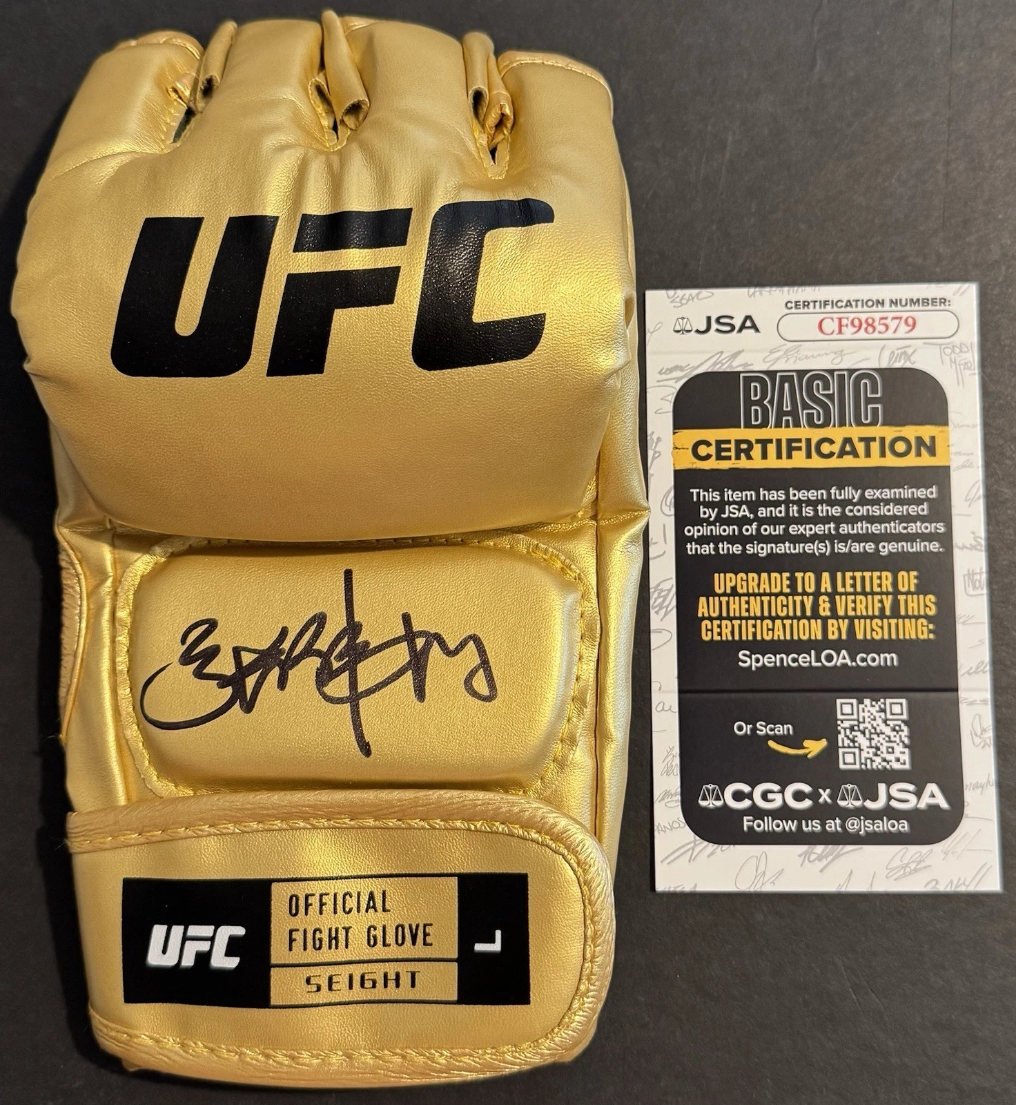 Zhang Weili Signed Auto Gold UFC Fight Glove JSA COA Rare Chinese Autograph