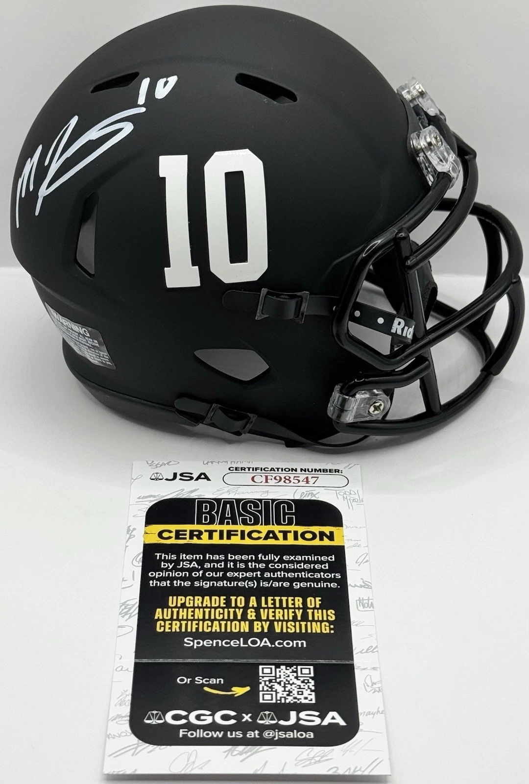 Mac Jones Signed Autographed Black Alabama Crimson Tide Mini Helmet JSA COA