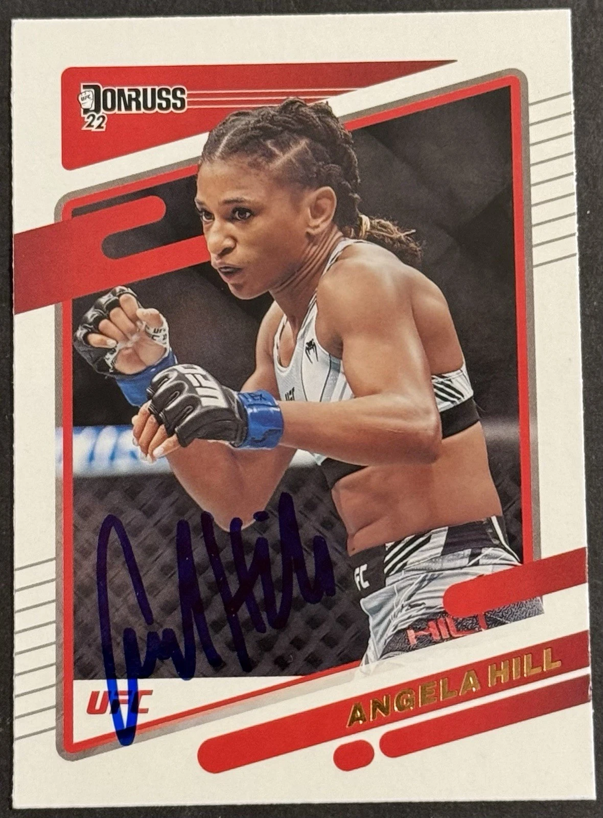 Angela Hill Signed Autographed 2022 Donruss UFC Base Card Beckett Coa
