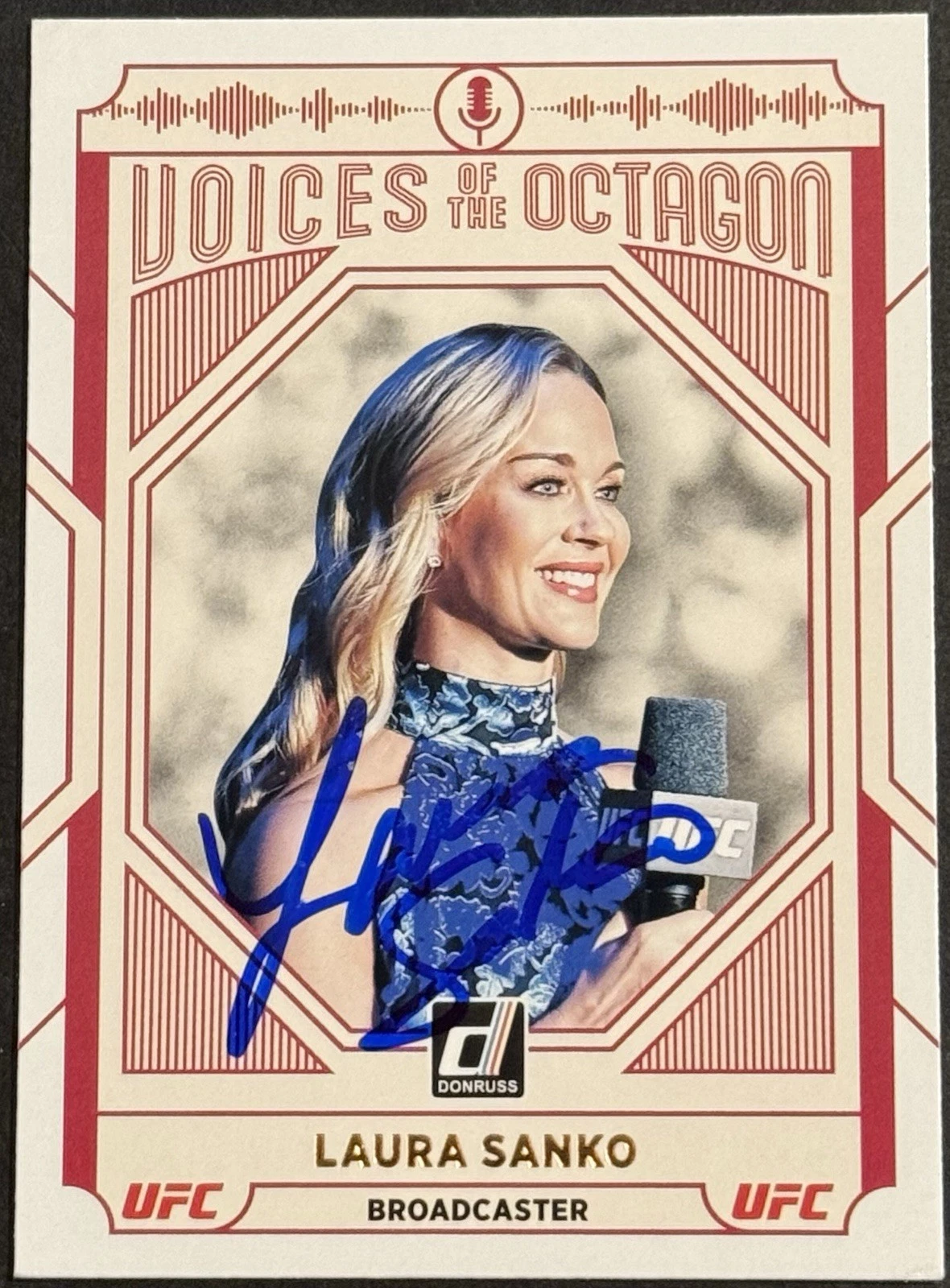 Laura Sanko Signed 2022 Donruss Base UFC Card BAS Beckett COA