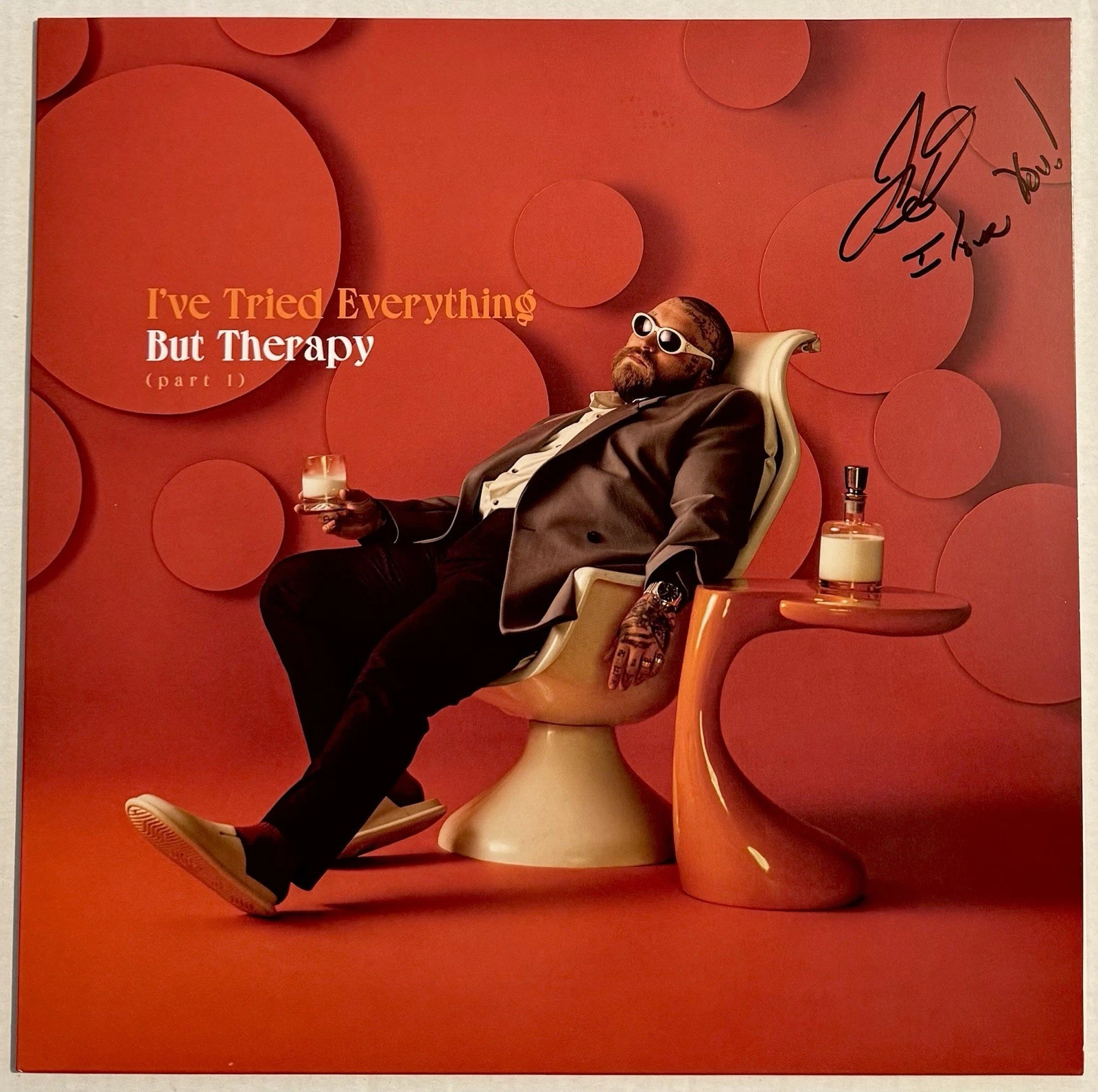 Teddy Swims Signed I've Tried Everything But Therapy (Part 1) VINYL Album JSA
