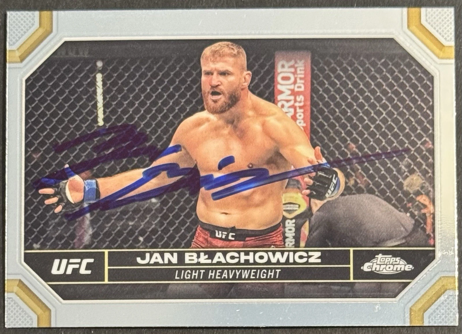 Jan Blachowicz Signed 2024 Topps Chrome Base UFC Card BAS Beckett