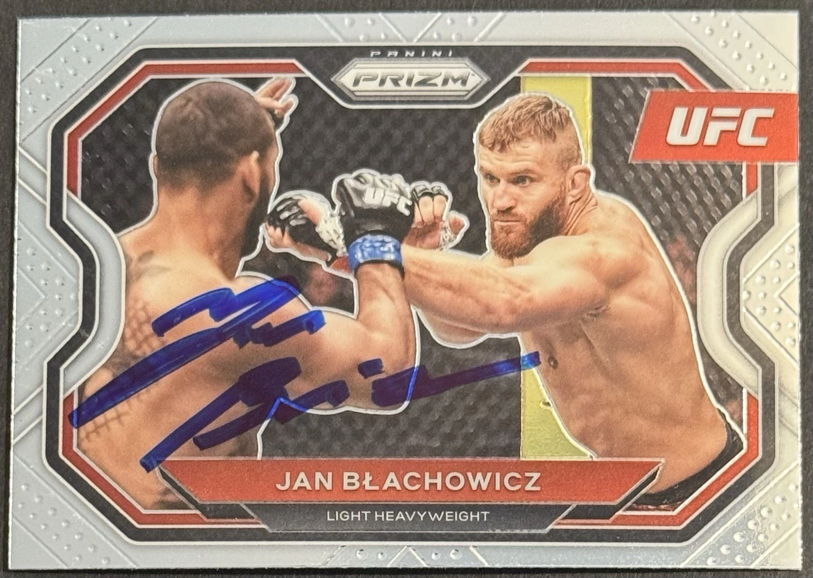 Jan Blachowicz Signed 2021 Panini Prizm Base UFC Card BAS Beckett