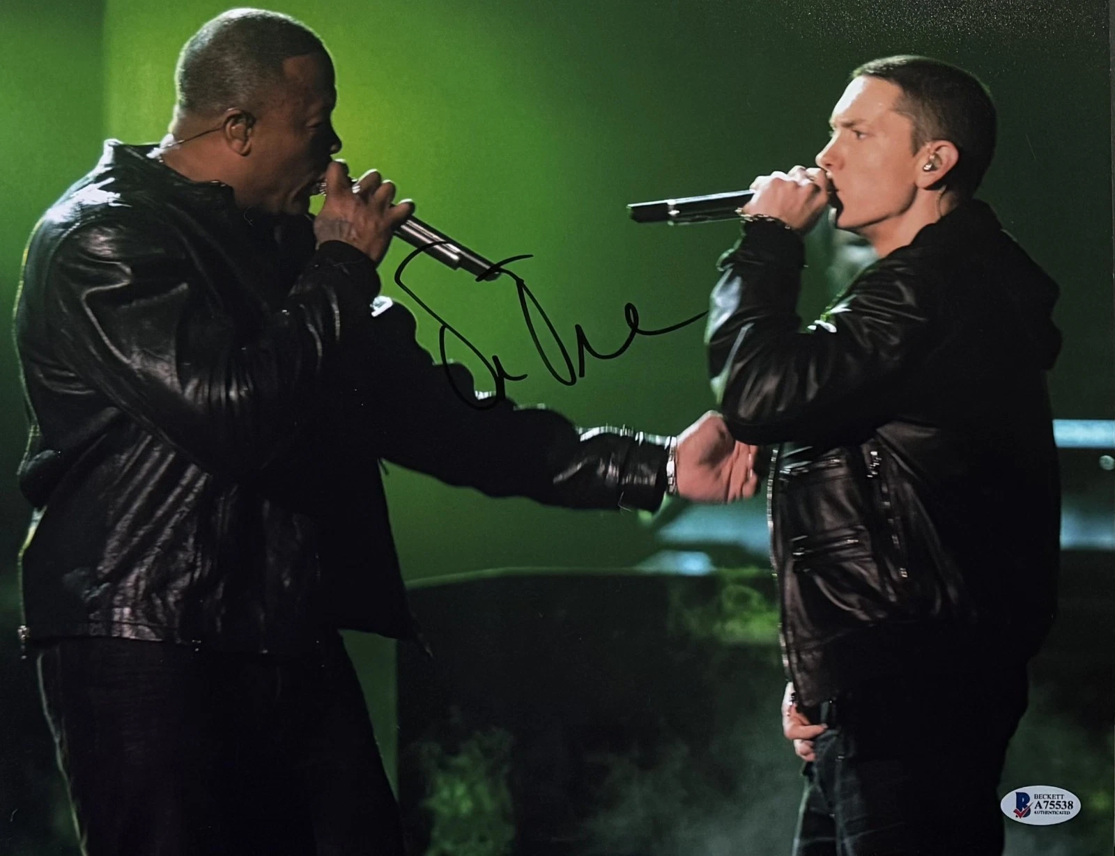 Dr. Dre Signed Autograph 11x14 Photo N.W.A. The Chronic Eminem Beckett COA LOA