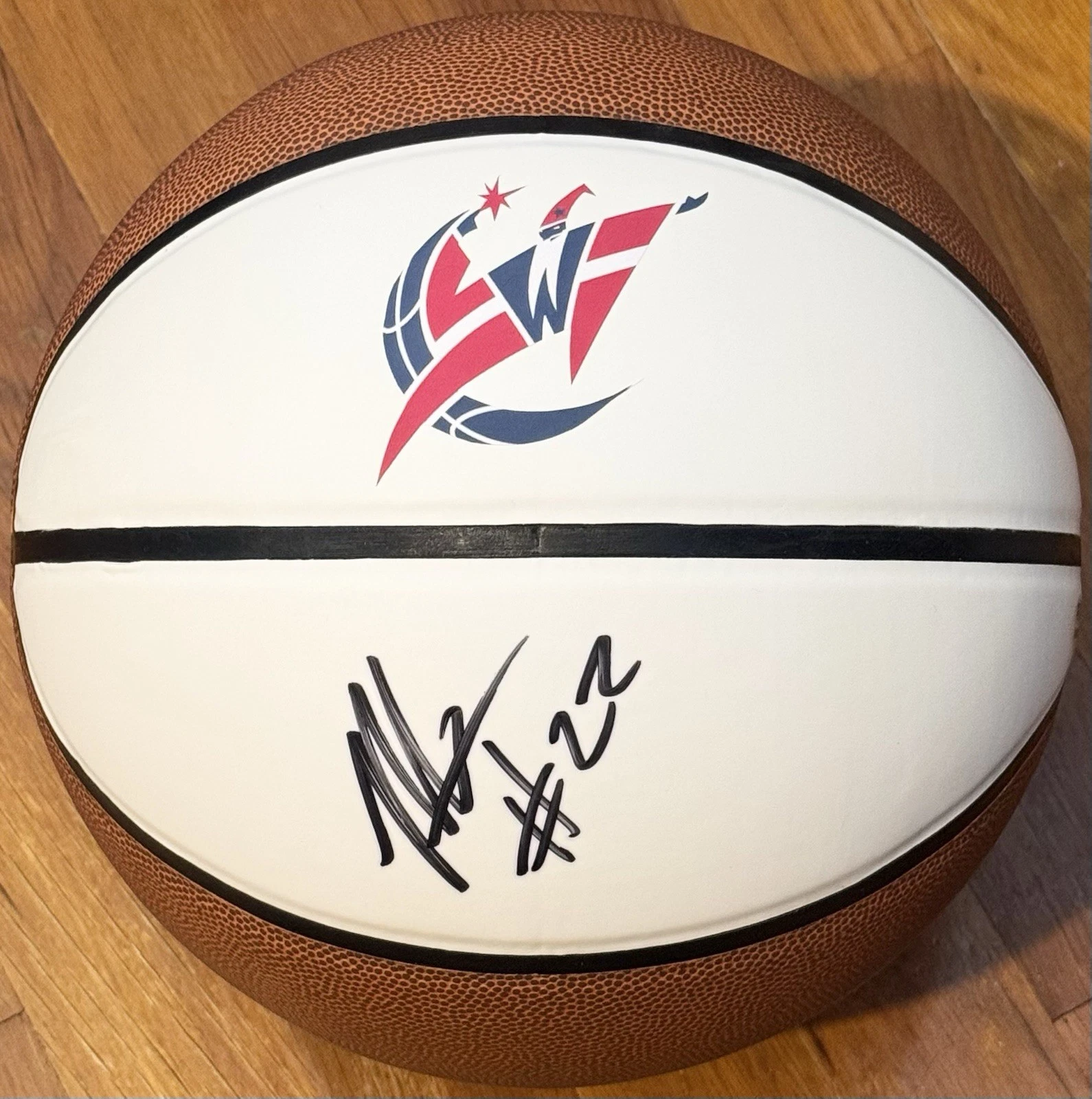 Malaki Branham Signed Autographed Washington Wizards Logo Basketball PSA/DNA COA