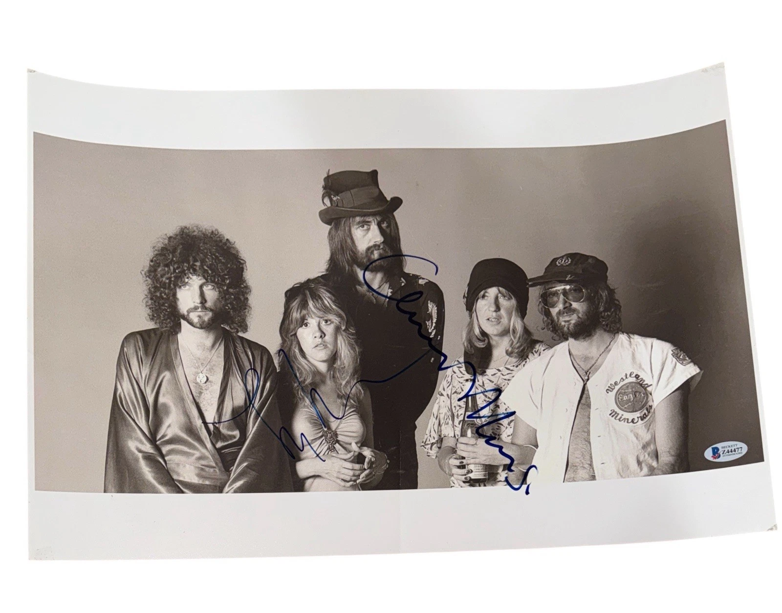 Fleetwood Mac Lindsey Buckingham & Christine McVie Signed 13x19 Photo BAS COA