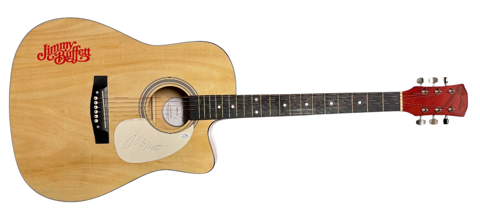 Jimmy Buffett Signed Autograph Acoustic Guitar Full Size Margaritaville ACOA COA
