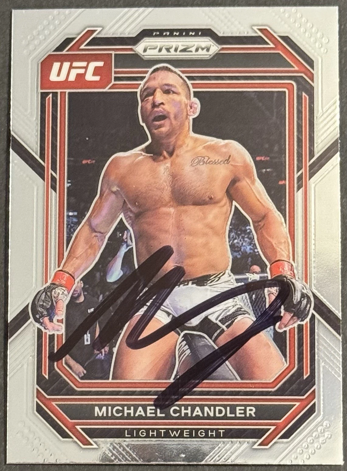 Michael Chandler Signed 2023 Panini Prizm Base UFC Card Beckett