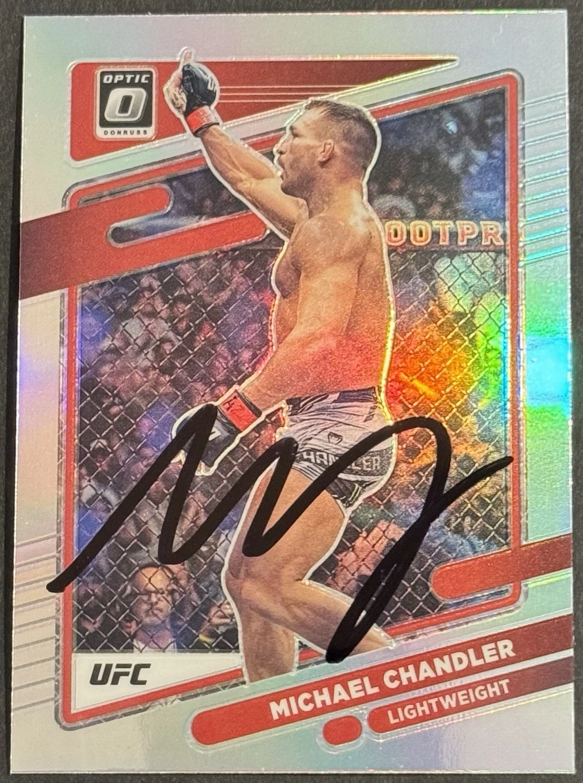 Michael Chandler Signed 2022 Donruss Optic Silver Base UFC Card Beckett