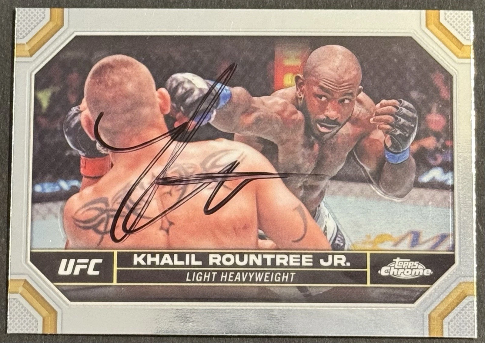 Khalil Rountree Jr Signed 2024 Topps Chrome Base UFC Card BAS Beckett COA